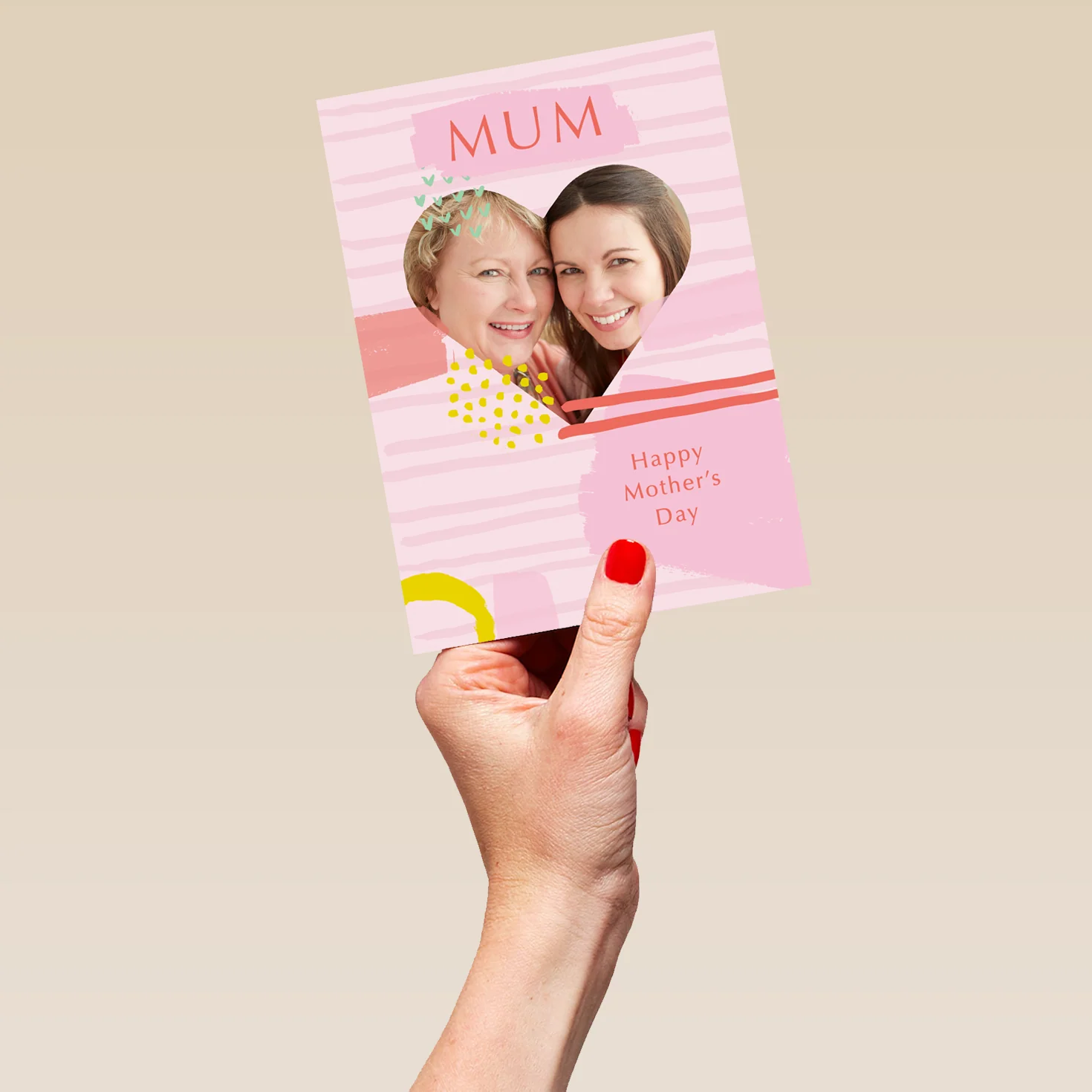 Personalised Love Heart Mother's Day Photo Upload Card For Mum - Image 5