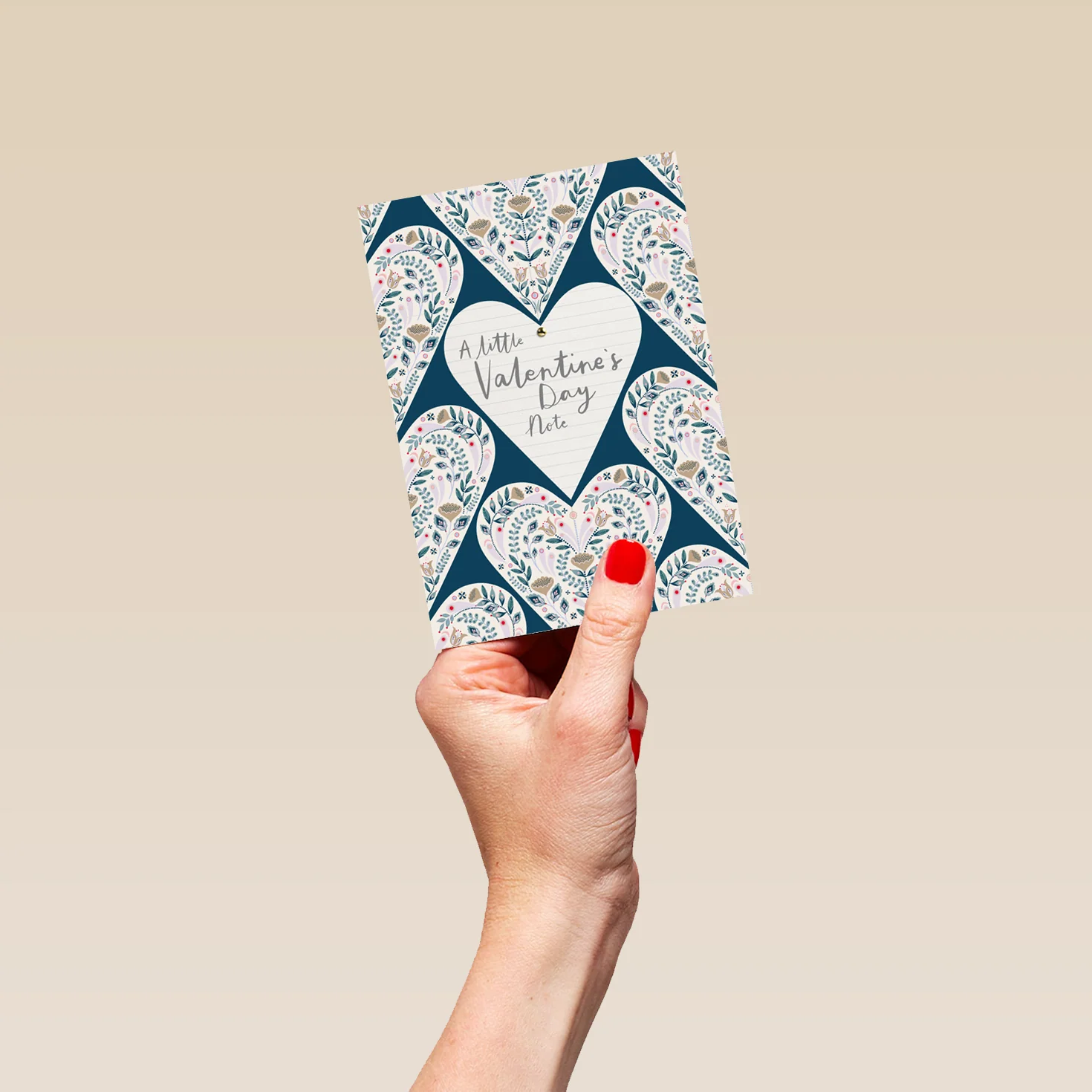 Personalised Love Hearts & Mandala Valentine's Day Card - Image 4