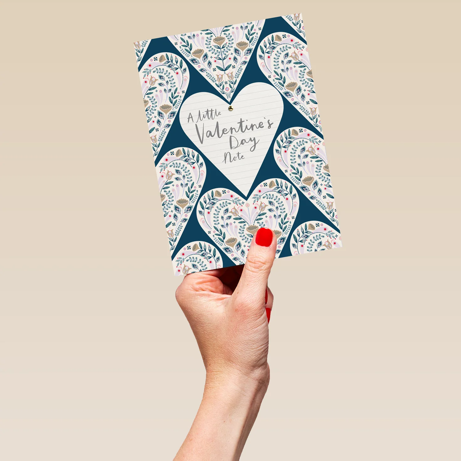Personalised Love Hearts & Mandala Valentine's Day Card - Image 5