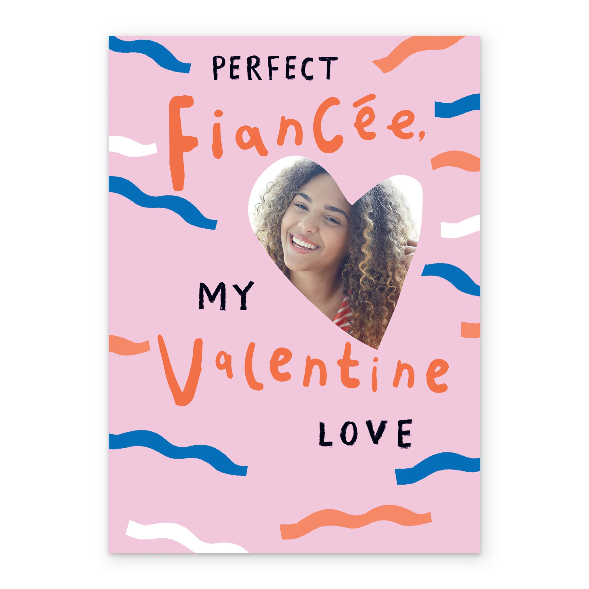 Personalised Love Hearts Perfect Fiancée Valentine's Day Photo Upload Card - Image 2