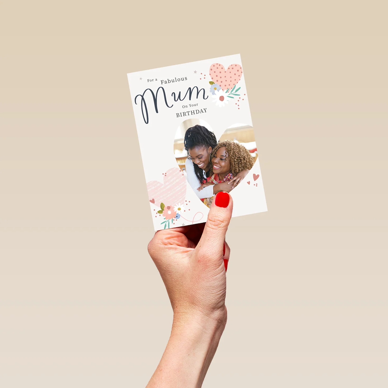 Personalised Love Hearts Photo Card For Mum - Image 4
