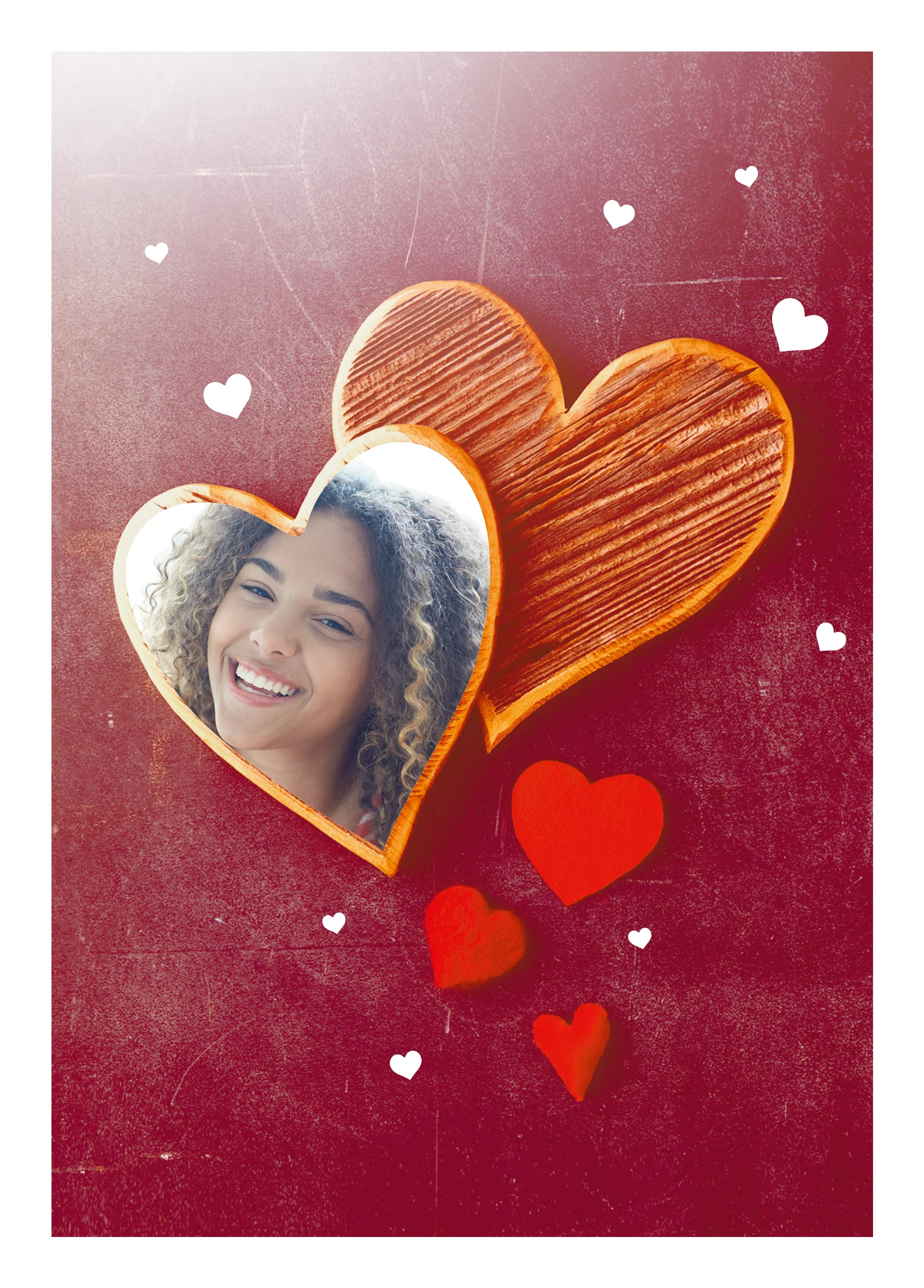 Personalised Love Hearts Valentine's Day Photo Upload Card for Him