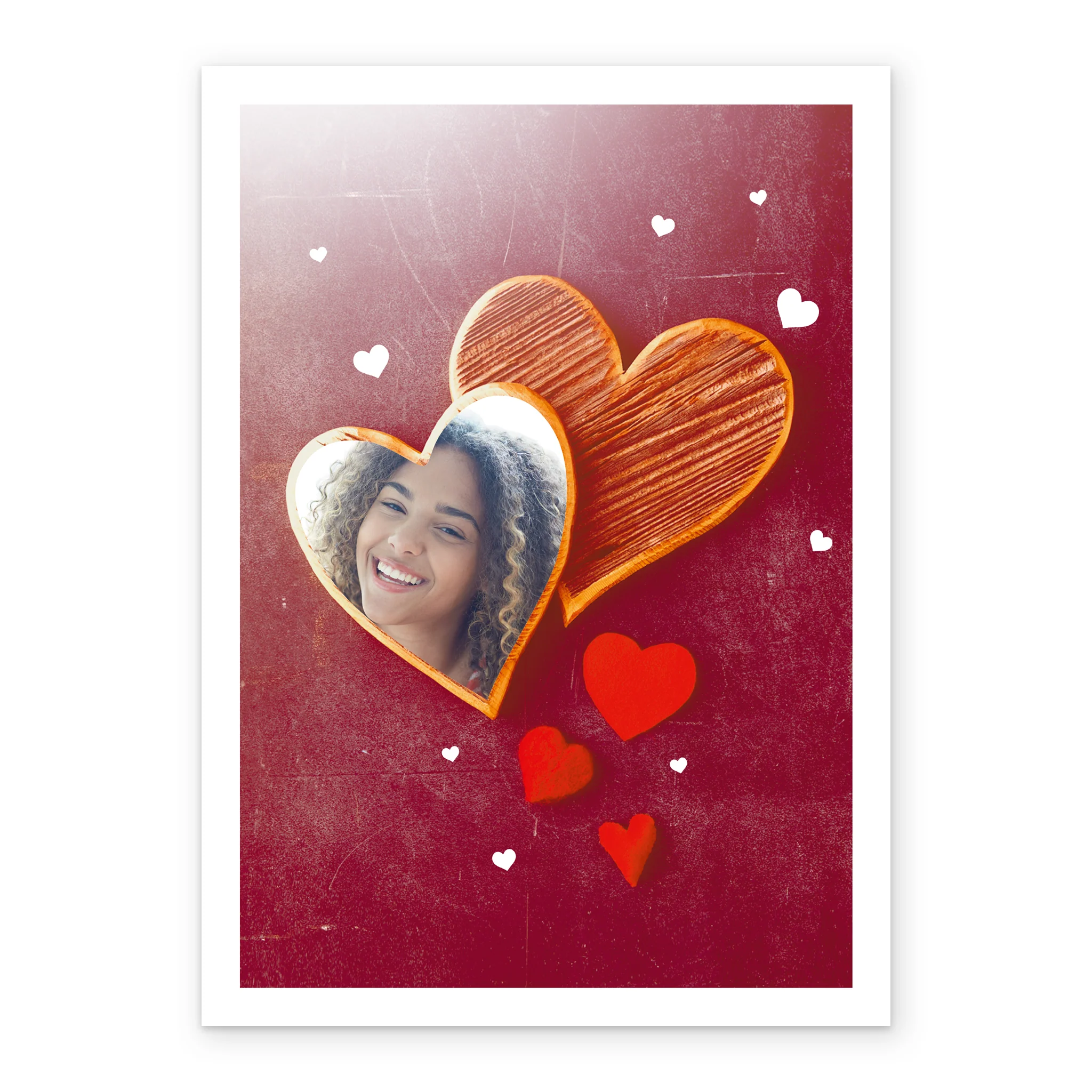 Personalised Love Hearts Valentine's Day Photo Upload Card for Him - Image 2