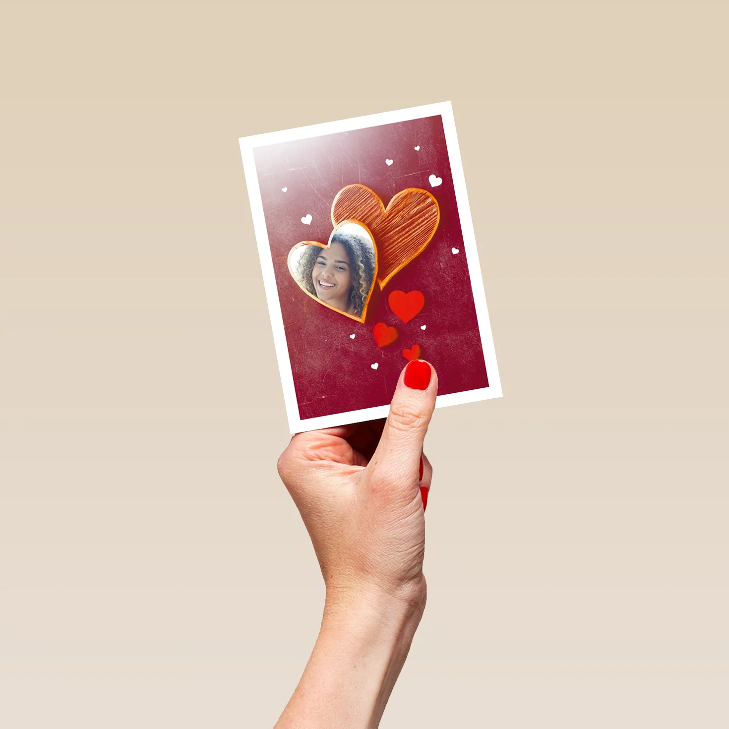 Personalised Love Hearts Valentine's Day Photo Upload Card for Him - Image 4