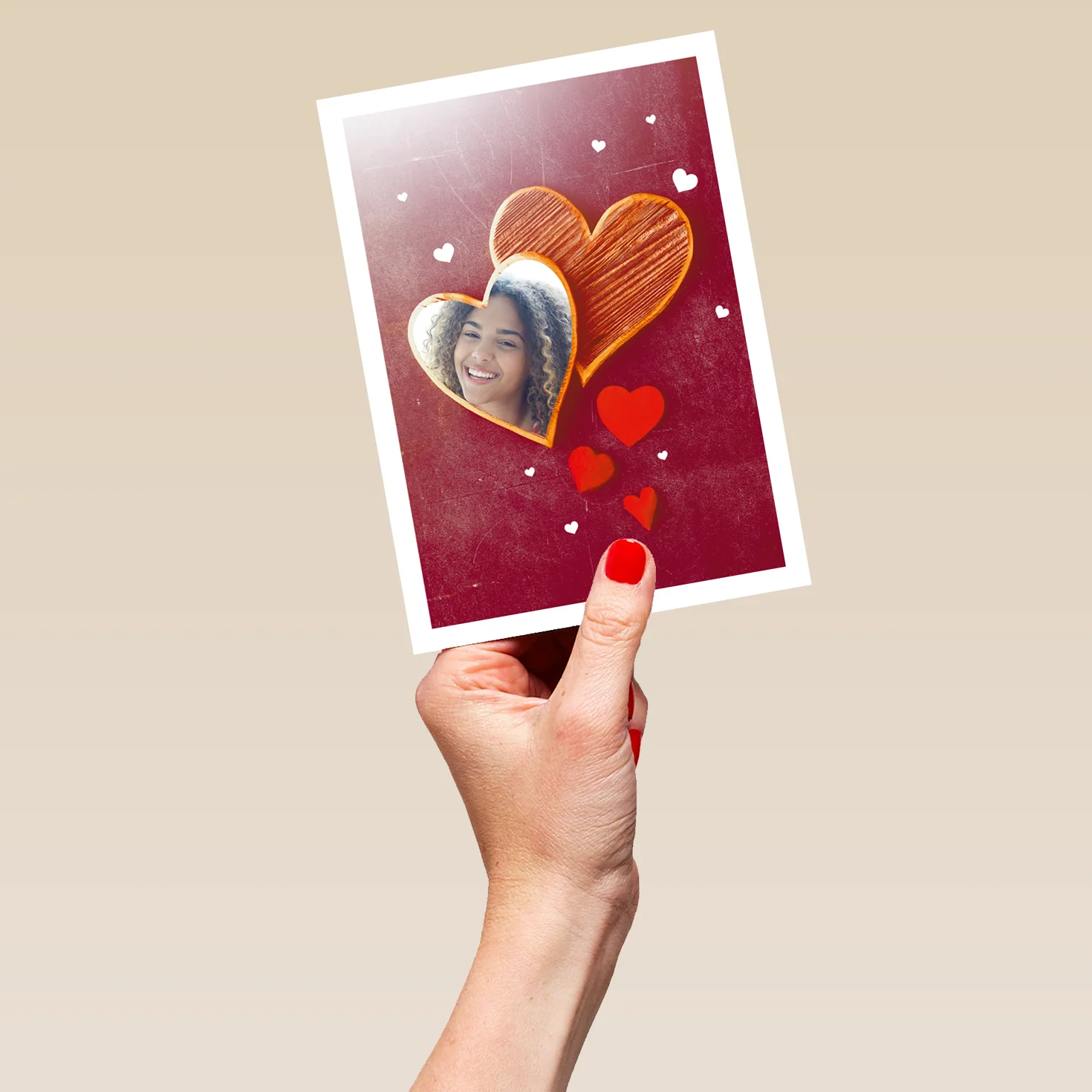 Personalised Love Hearts Valentine's Day Photo Upload Card for Him - Image 5