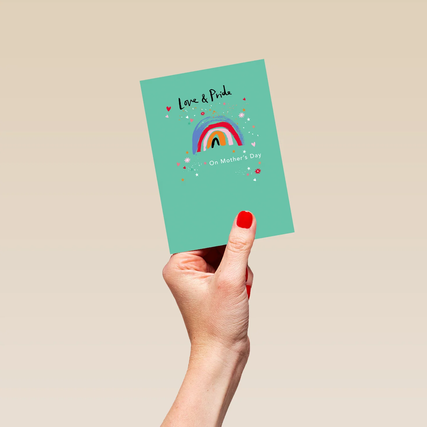 Personalised Love & Pride Rainbow Mother's Day Card - Image 4