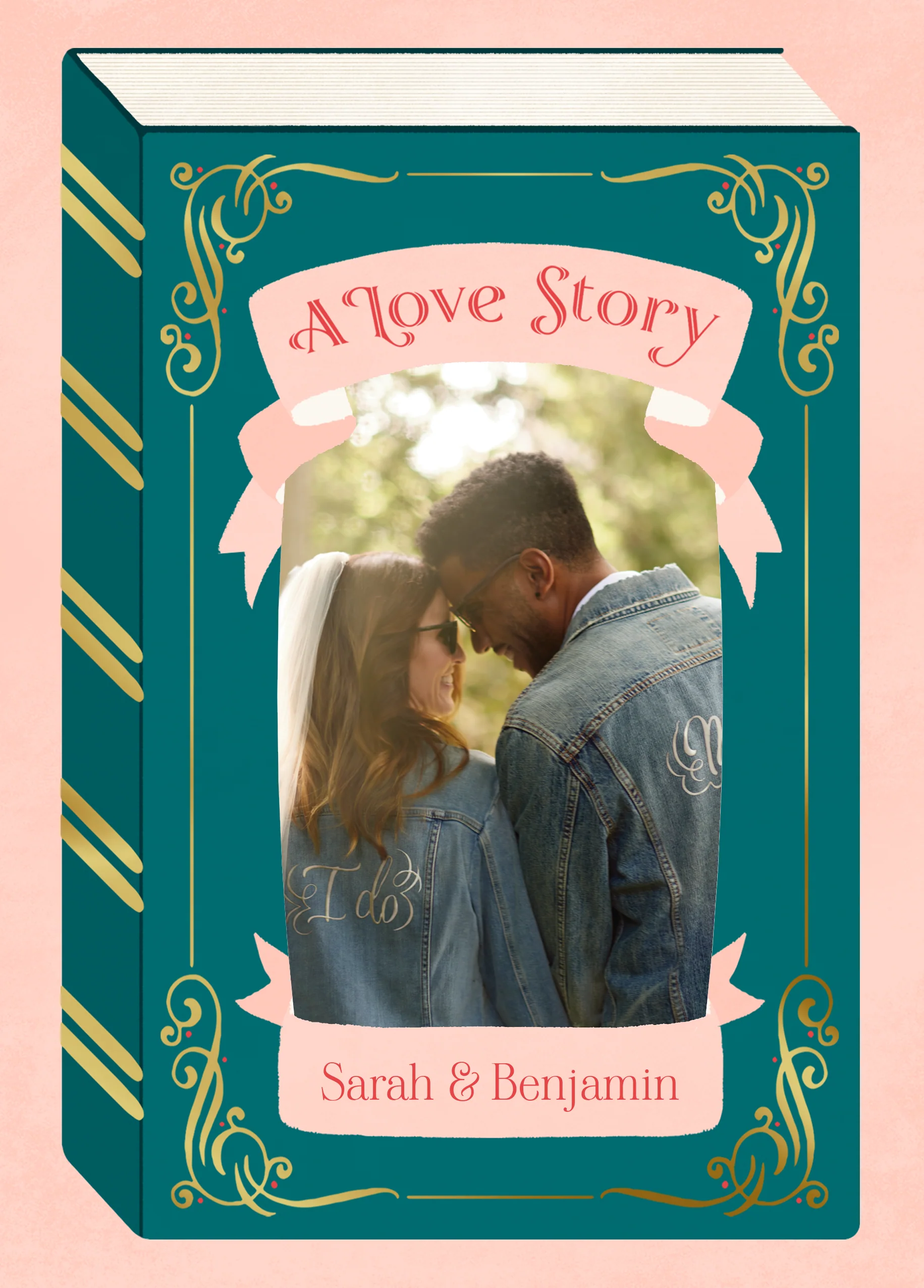 Personalised 'Love Story' Photo Upload Anniversary Card