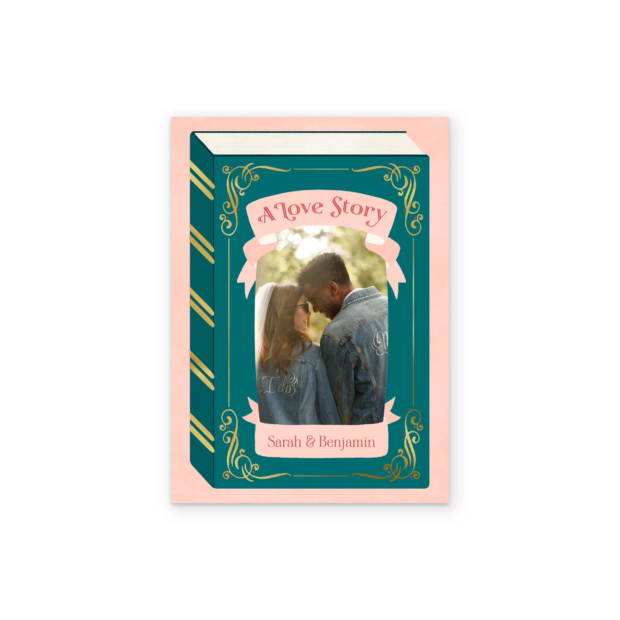 Personalised 'Love Story' Photo Upload Anniversary Card - Image 2