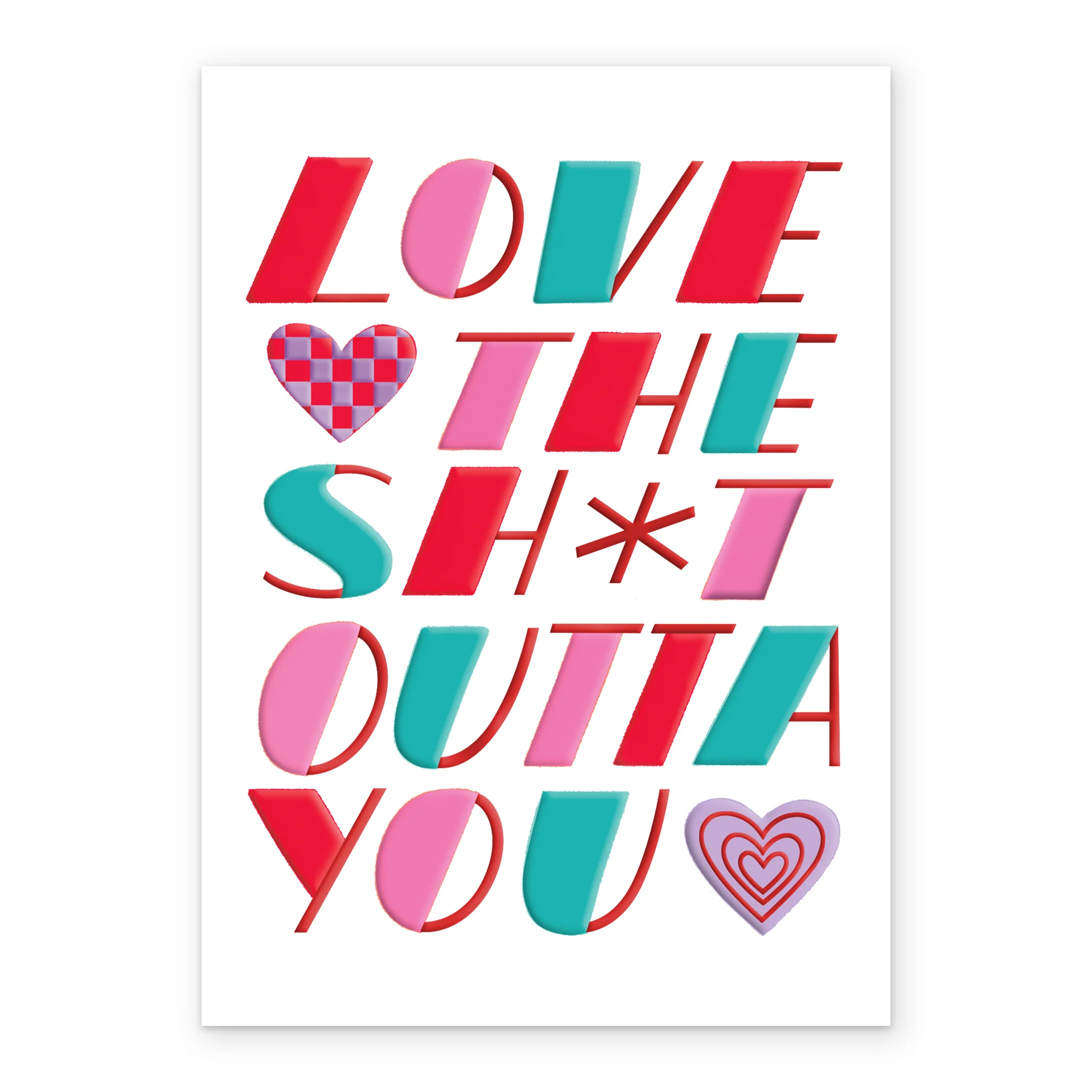 Personalised 'Love the Sh*t Outta You' Valentine's Day Card - Image 2