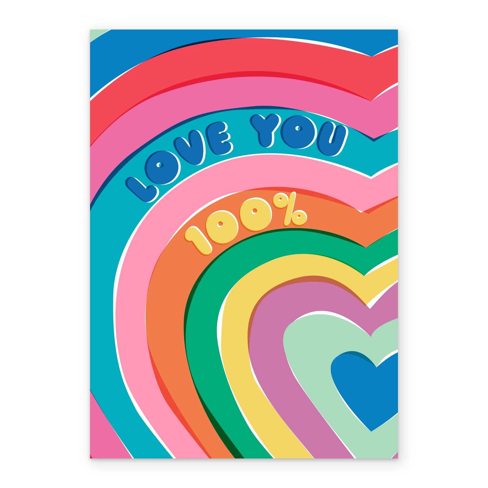 Personalised 'Love You 100%' Anniversary Card - Image 2
