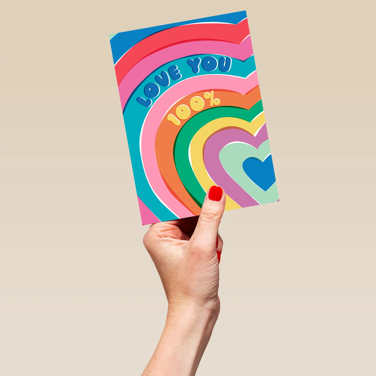 Personalised 'Love You 100%' Anniversary Card - Image 5