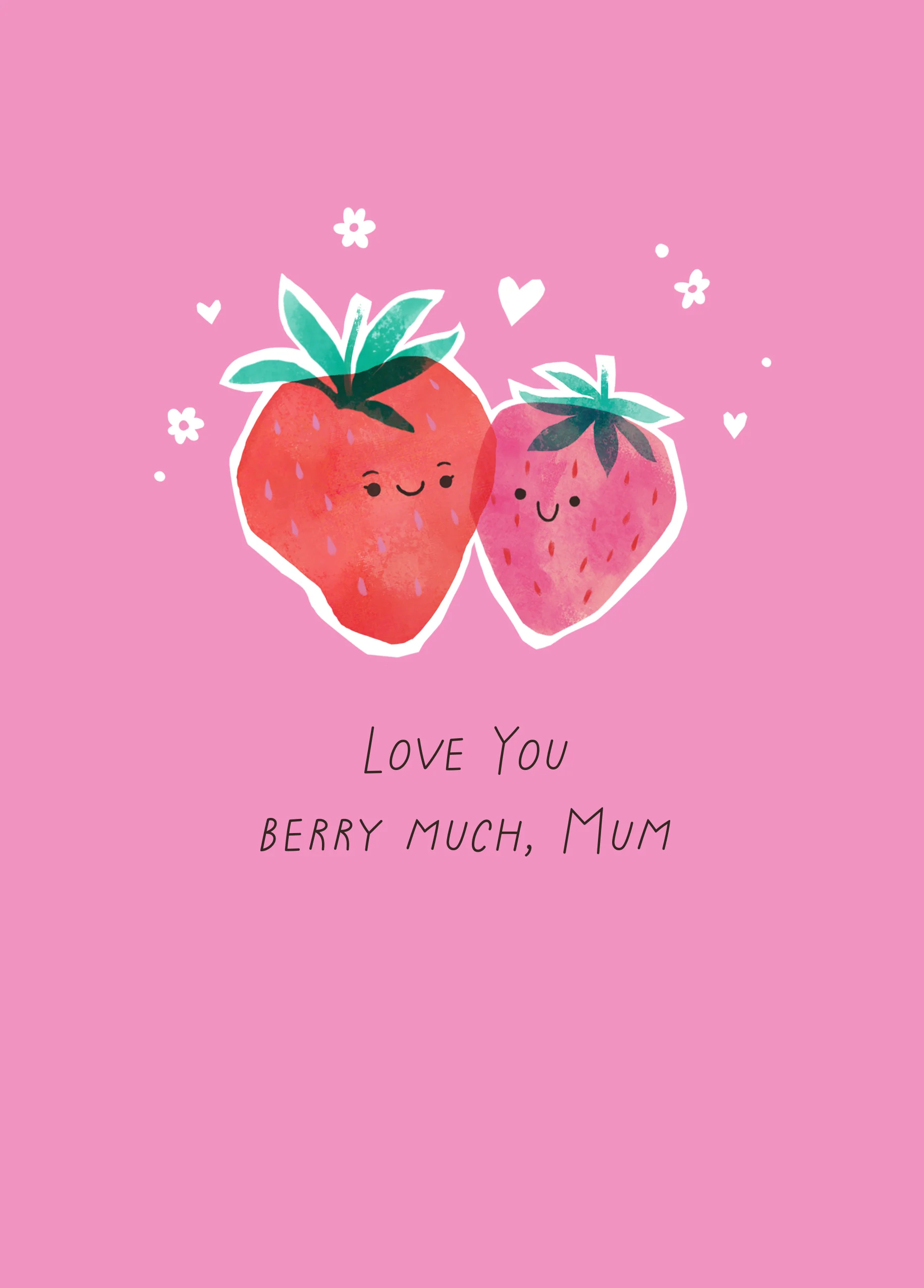 Personalised 'Love You Berry Much' Mother's Day Card for Mum
