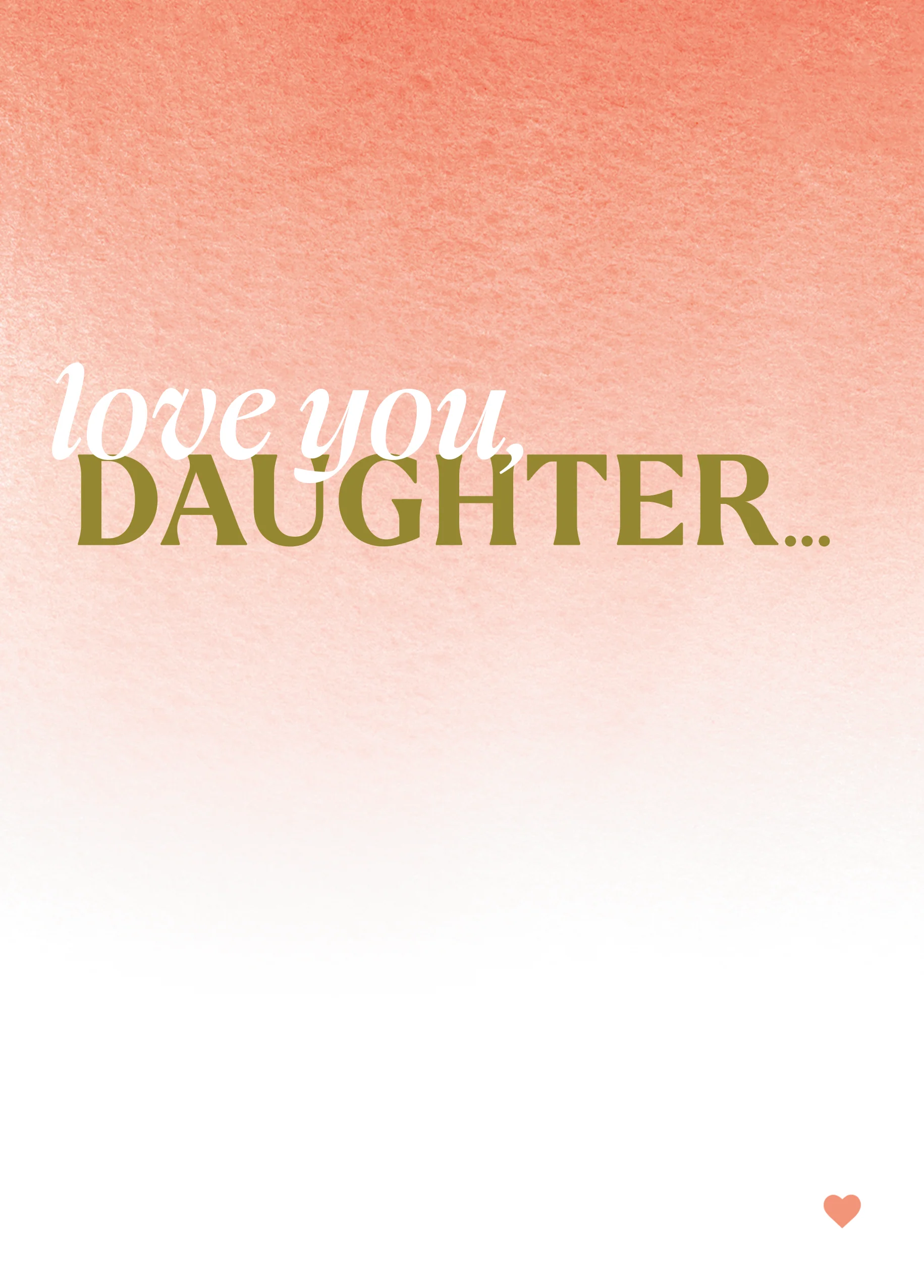 Personalised 'Love You, Daughter' Birthday Card