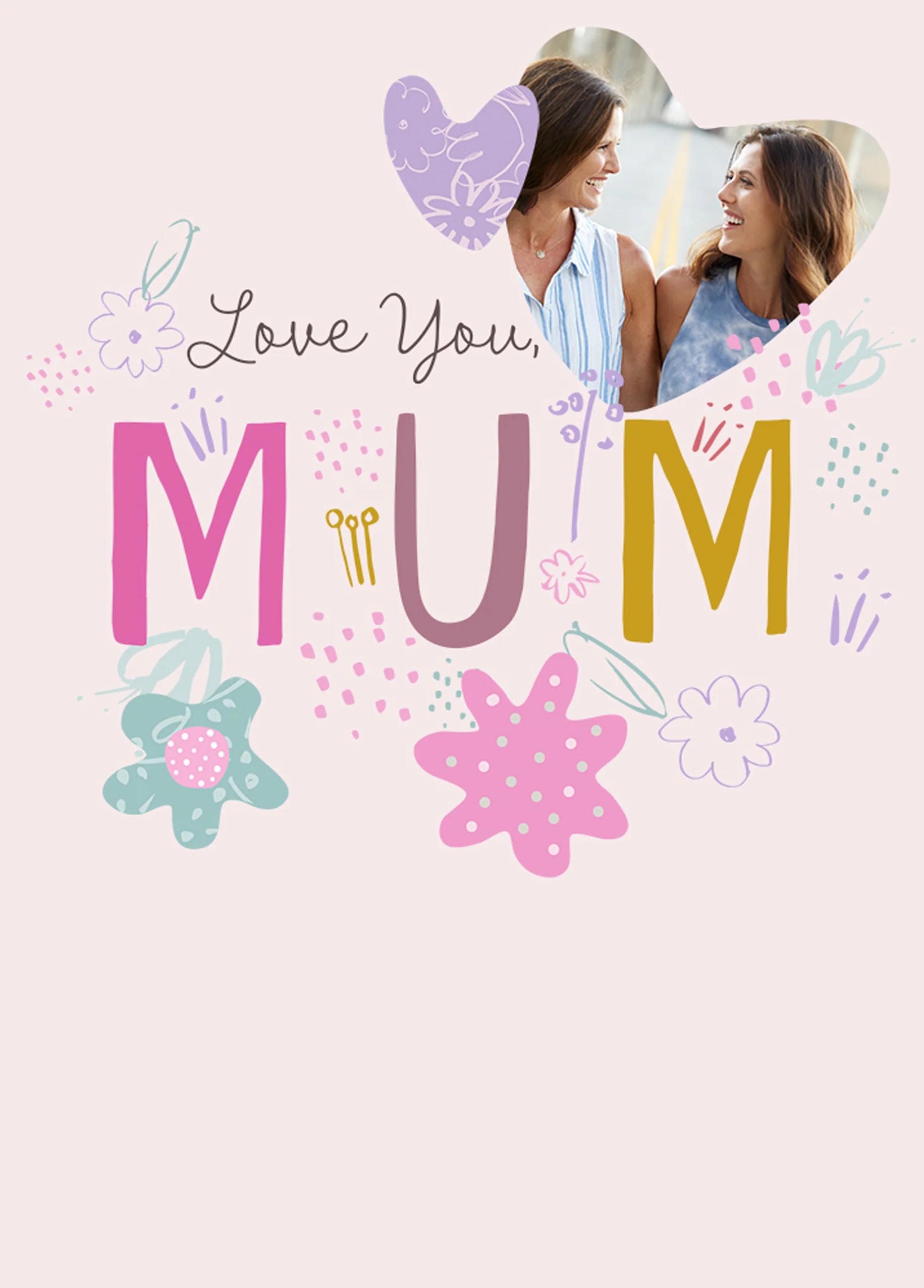 Personalised Love You Mum Photo Card