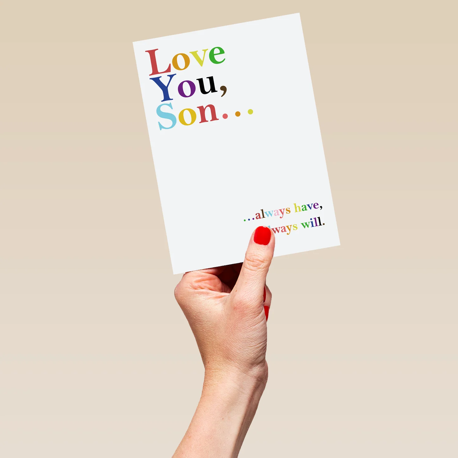 Personalised Love You Son Multi-Coloured Card - Image 5