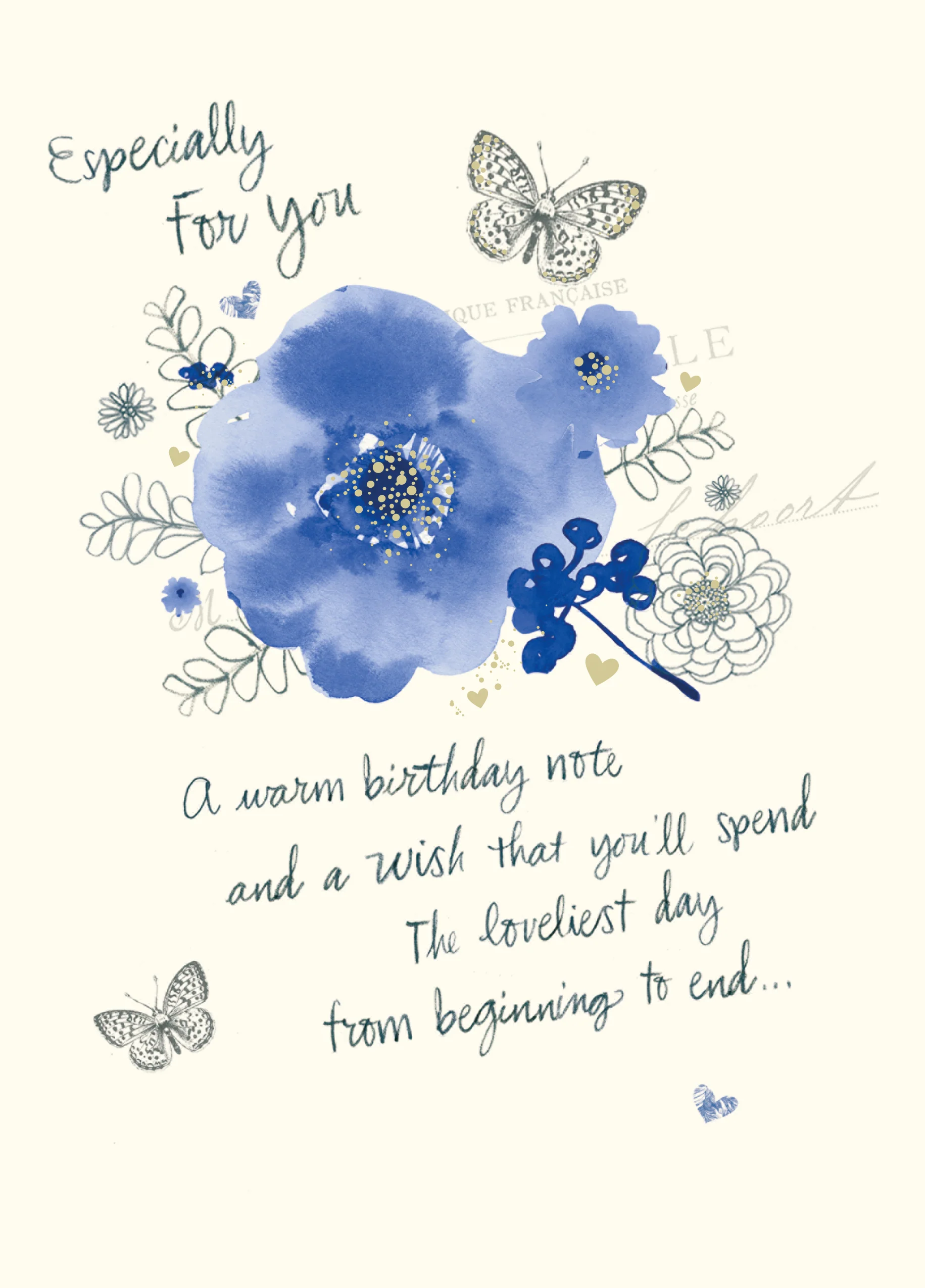 Personalised Loveliest Day Flowers Design Birthday Card