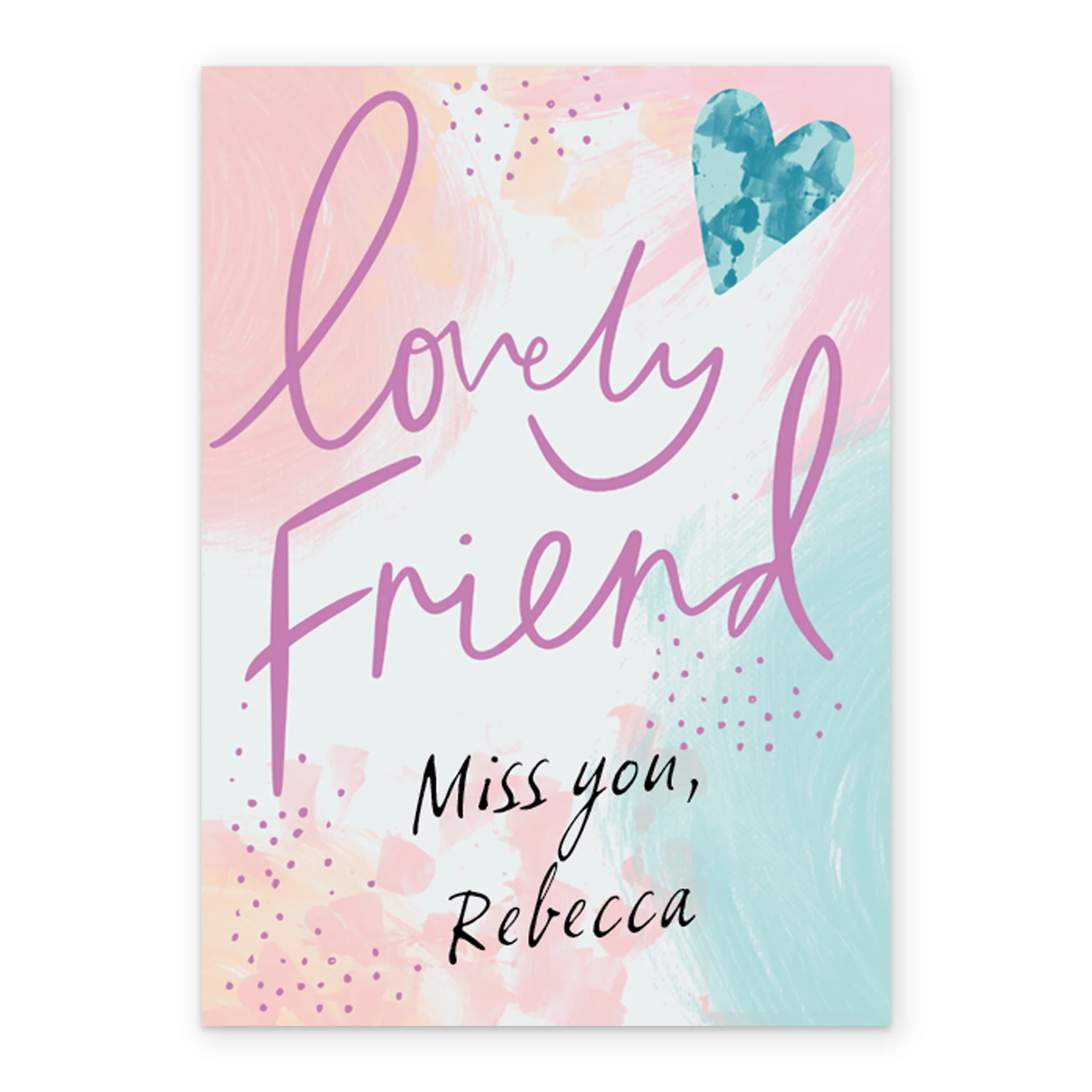 Personalised Lovely Friend Miss You Card - Image 2