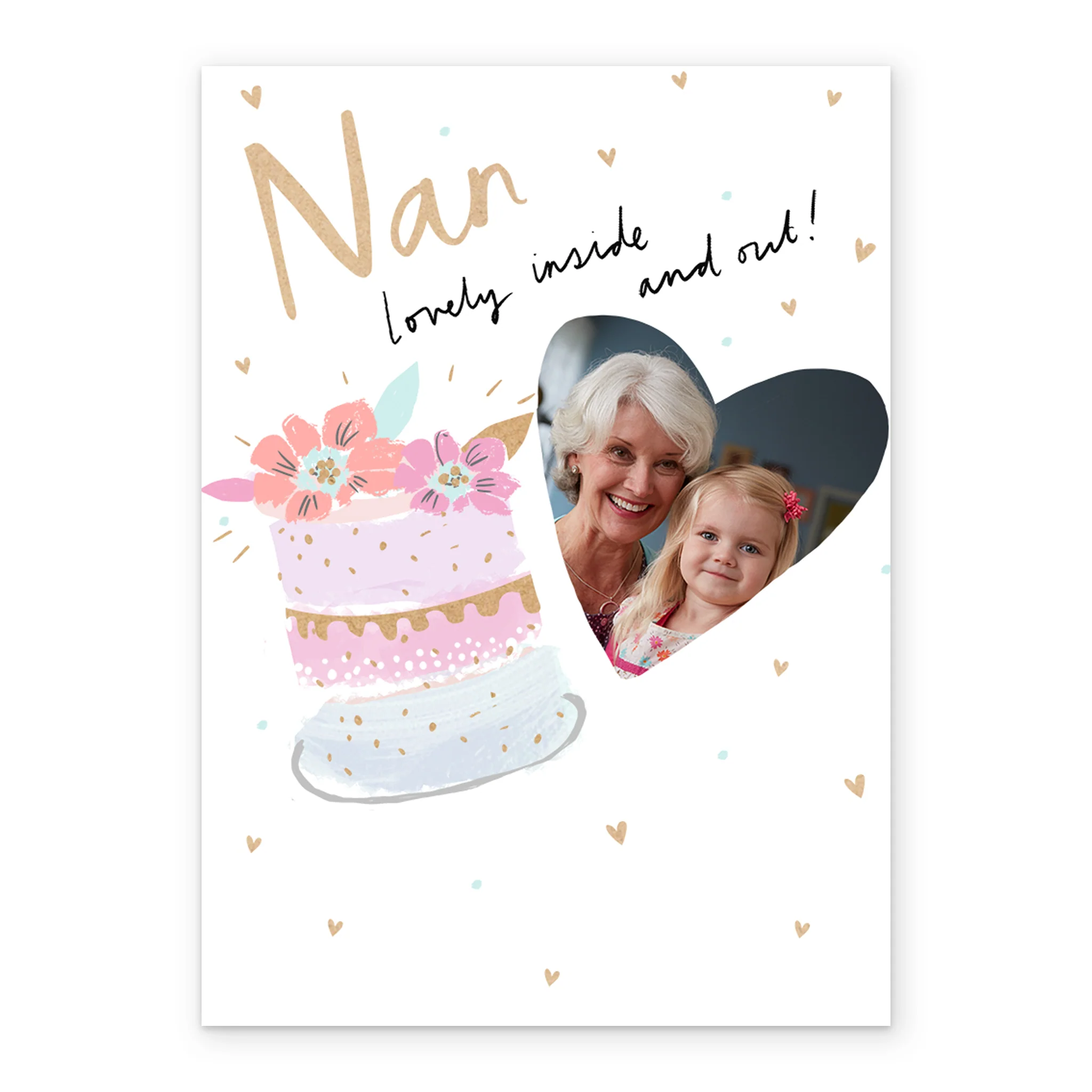 Personalised Lovely Inside And Out Photo Birthday Card For Nan - Image 2