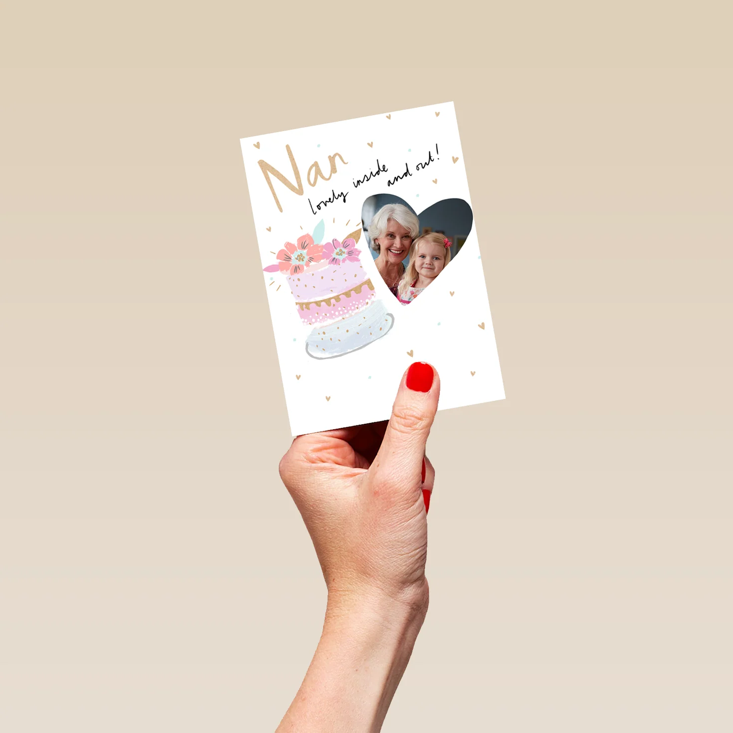 Personalised Lovely Inside And Out Photo Birthday Card For Nan - Image 4