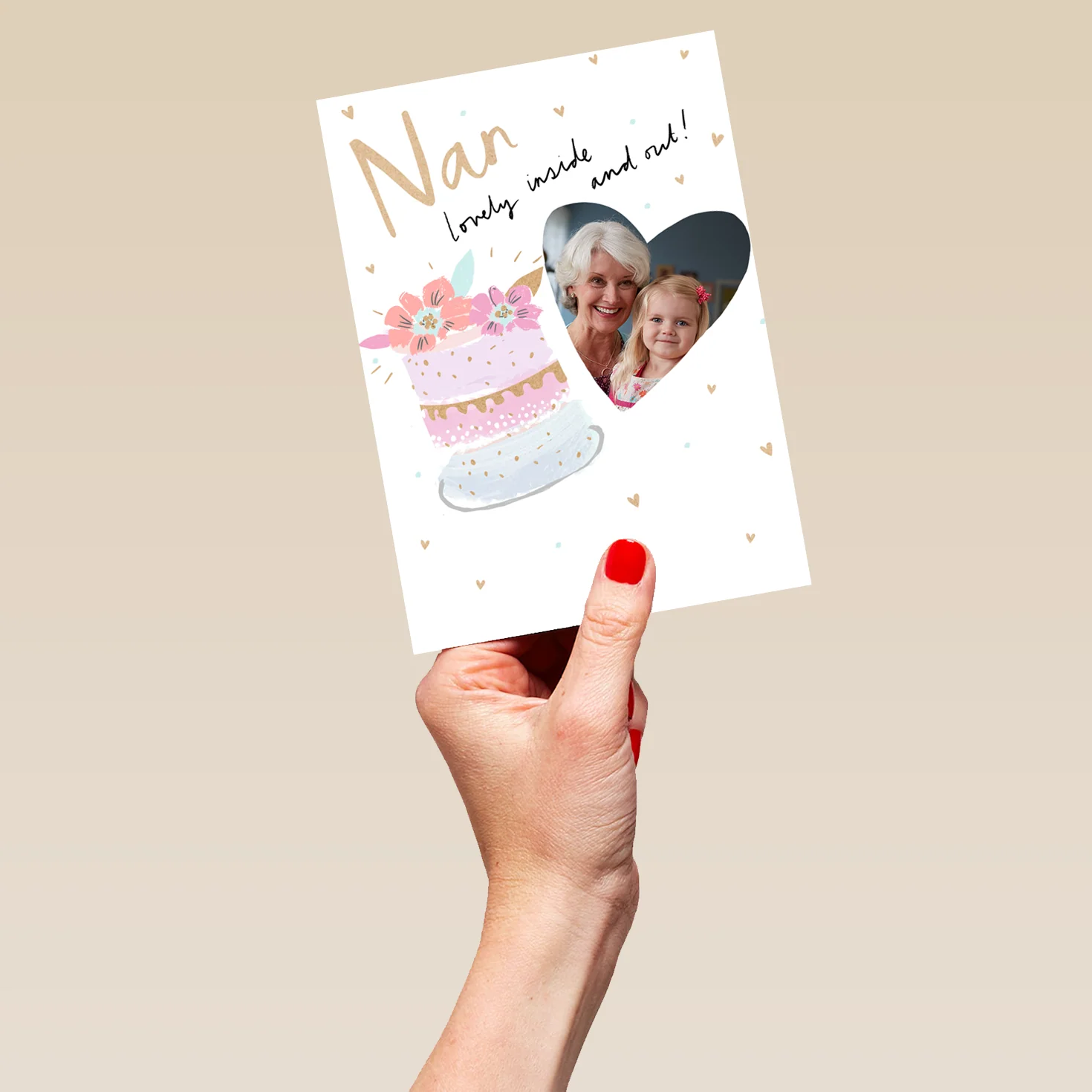 Personalised Lovely Inside And Out Photo Birthday Card For Nan - Image 5