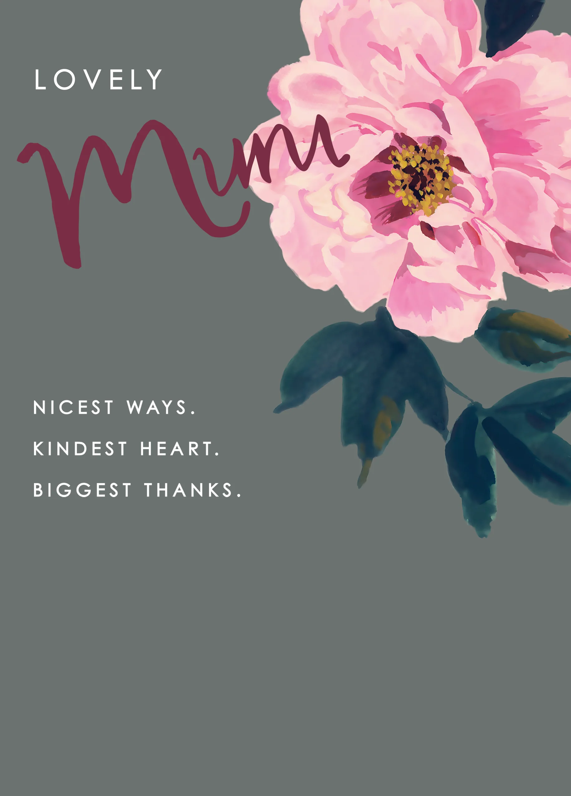 Personalised Lovely Mum With Flowers Mother's Day Card