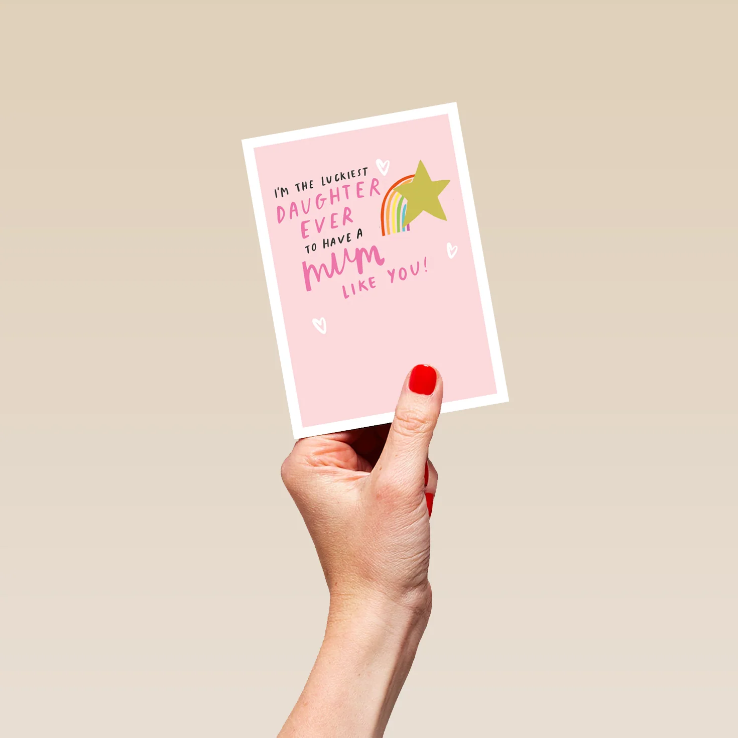 Personalised Luckiest Daughter Mother's Day Card For Mum - Image 4