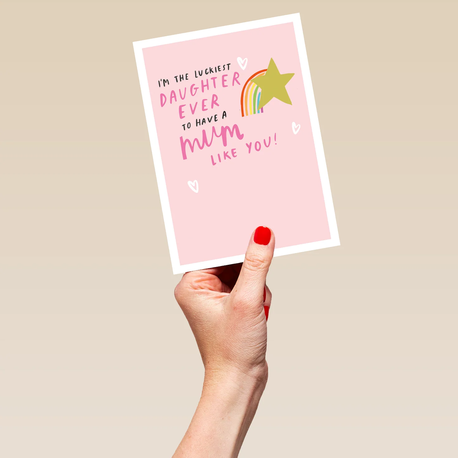 Personalised Luckiest Daughter Mother's Day Card For Mum - Image 5