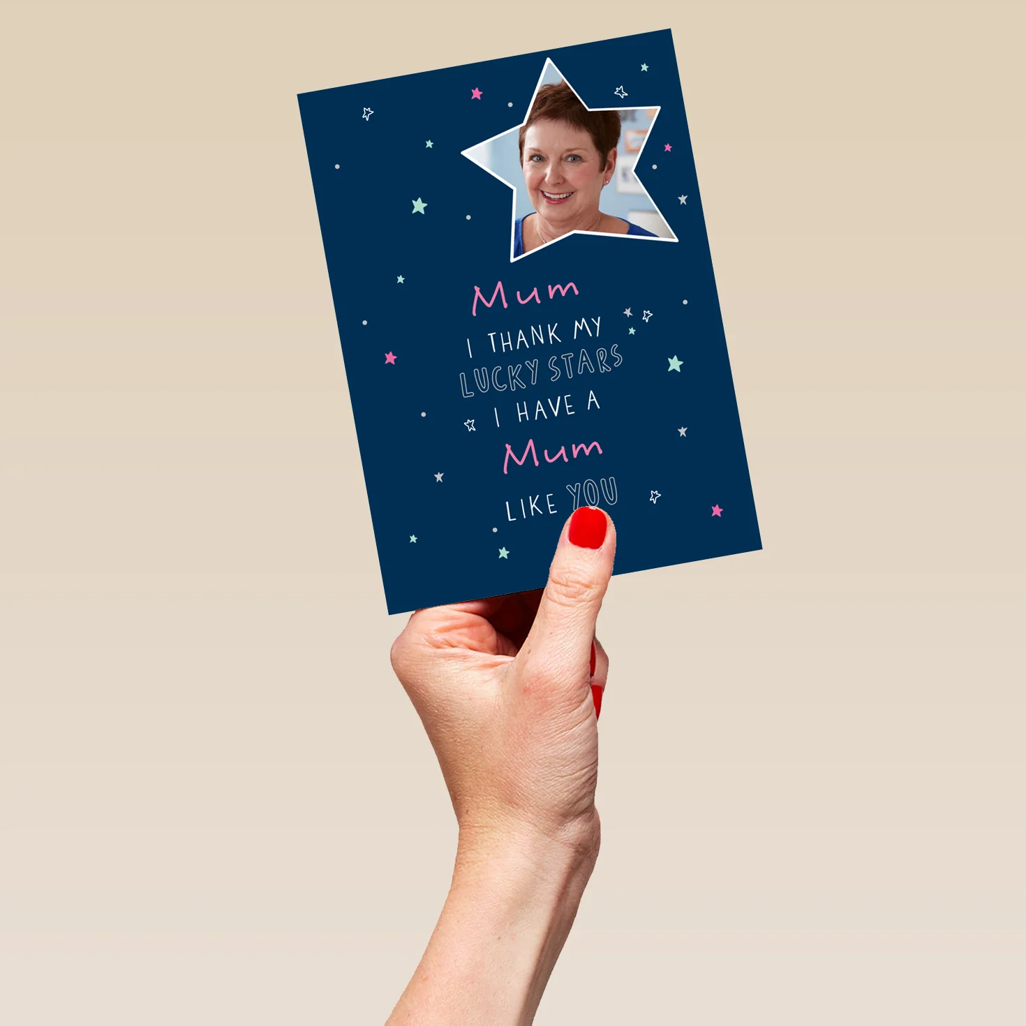 Personalised Lucky Stars Mother's Day Photo Upload Card For Mum - Image 5