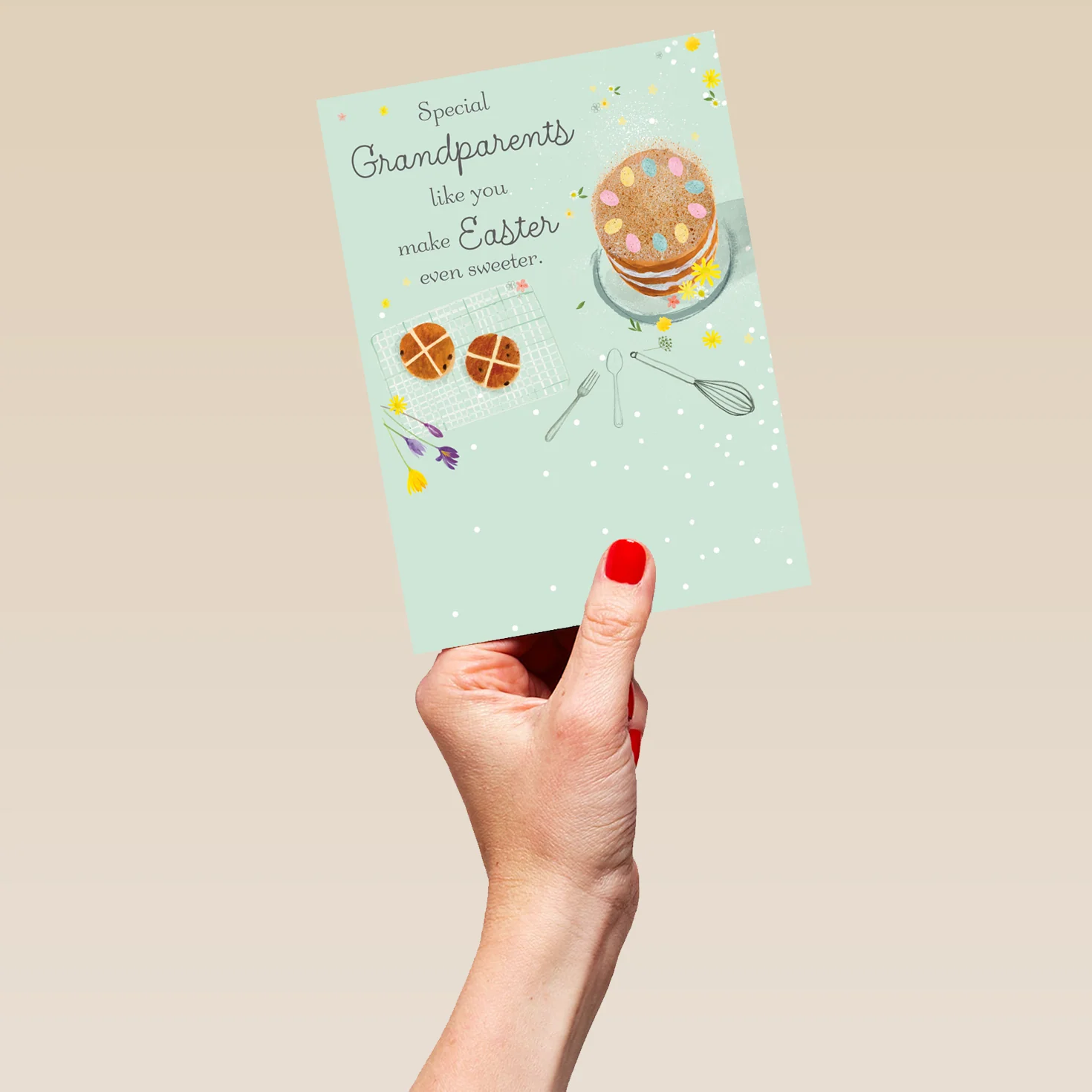 Personalised Lucy Cromwell Simnel Cake Easter Card for Grandparents - Image 5