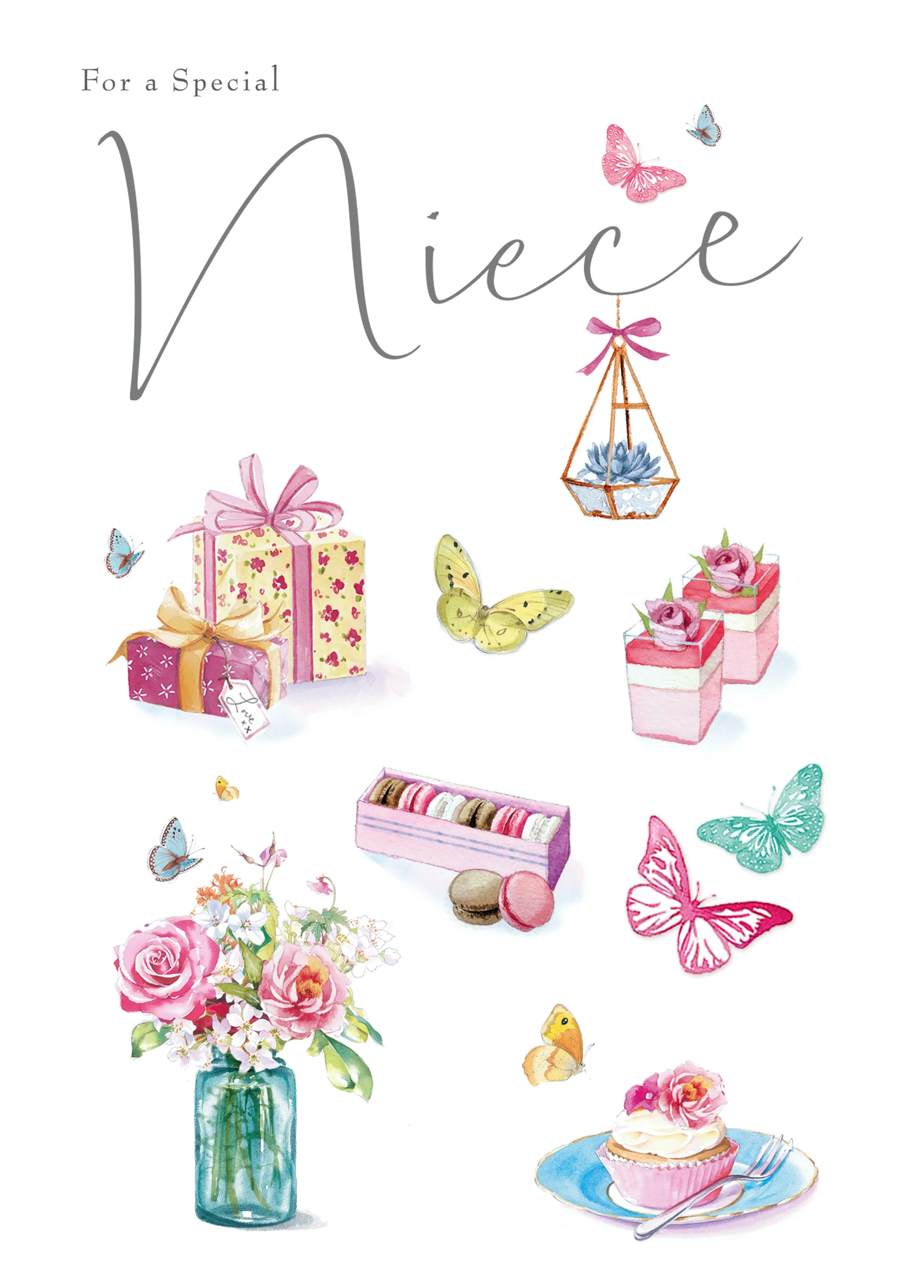 Personalised Lucy Cromwell Traditional Gifts Birthday Card For Niece