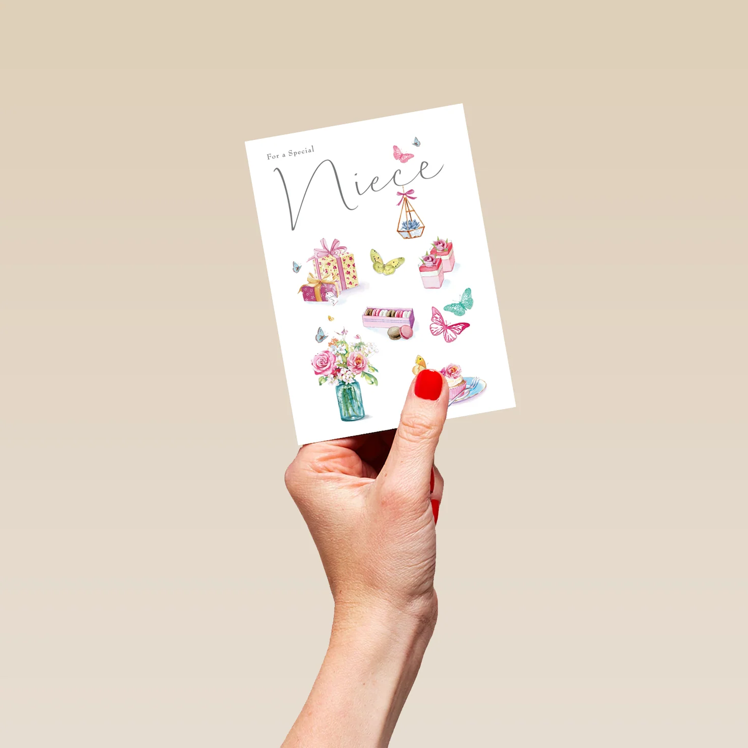 Personalised Lucy Cromwell Traditional Gifts Birthday Card For Niece - Image 4