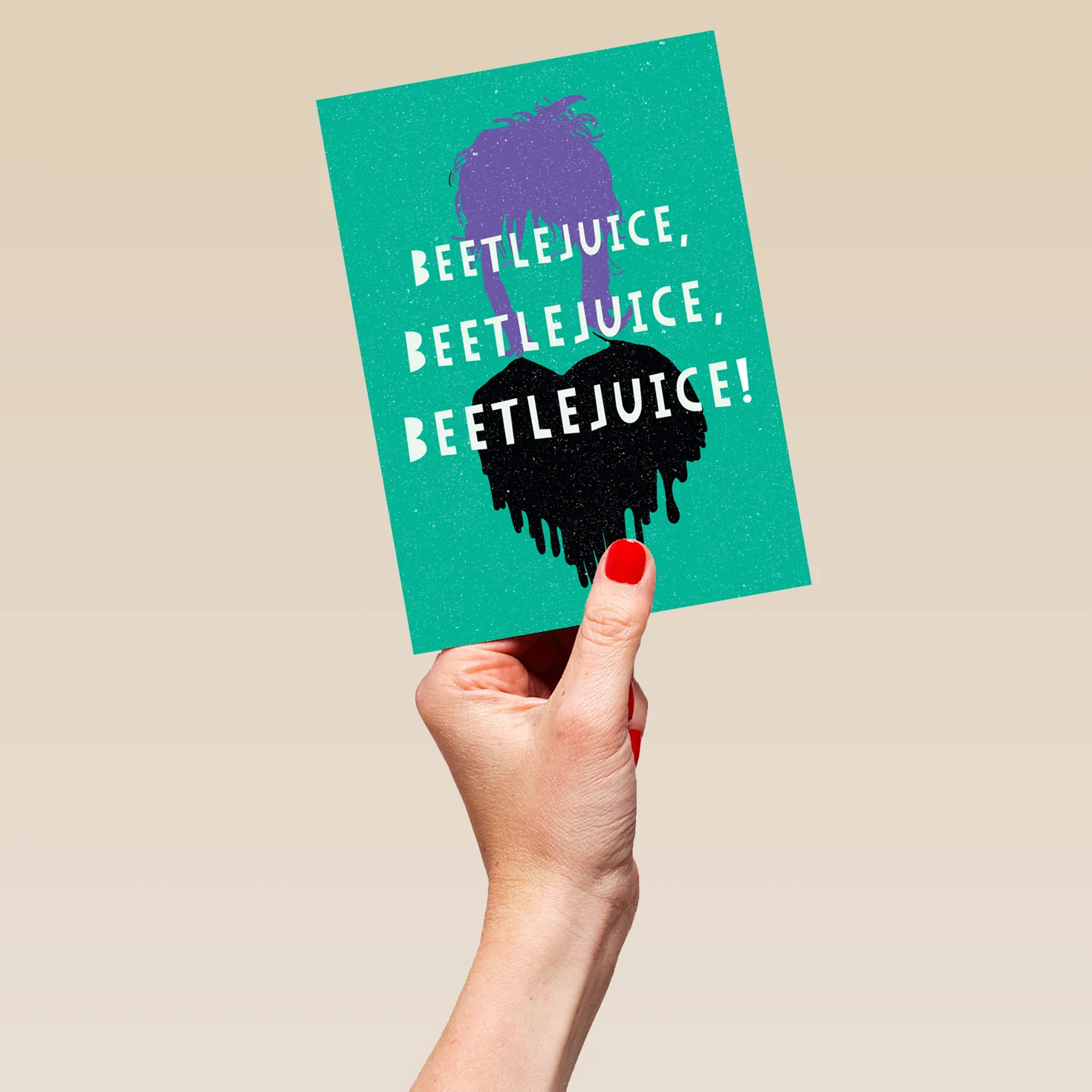 Personalised Lydia Deetz Silhouette Beetlejuice Birthday Card - Image 5