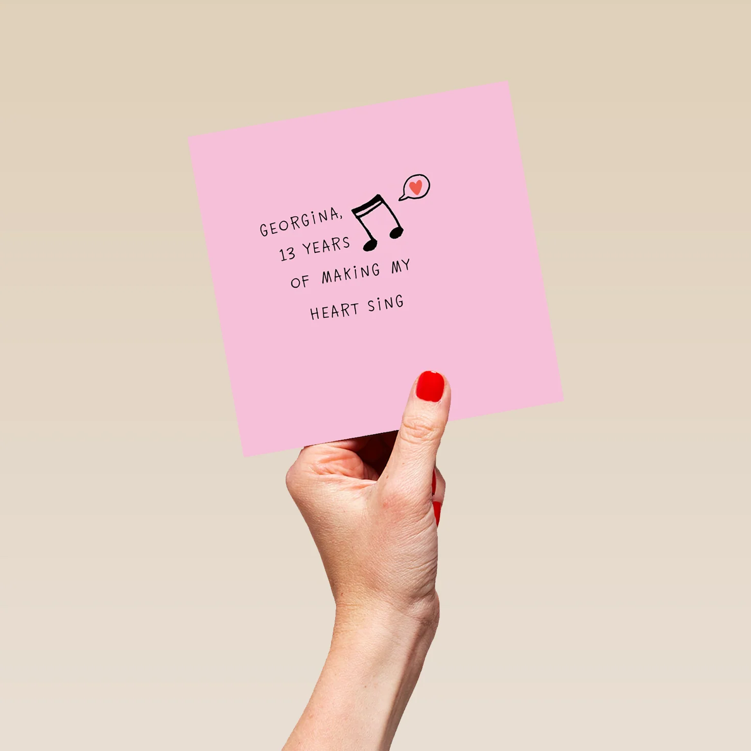 Personalised Make My Heart Sing Anniversary Card - Image 5
