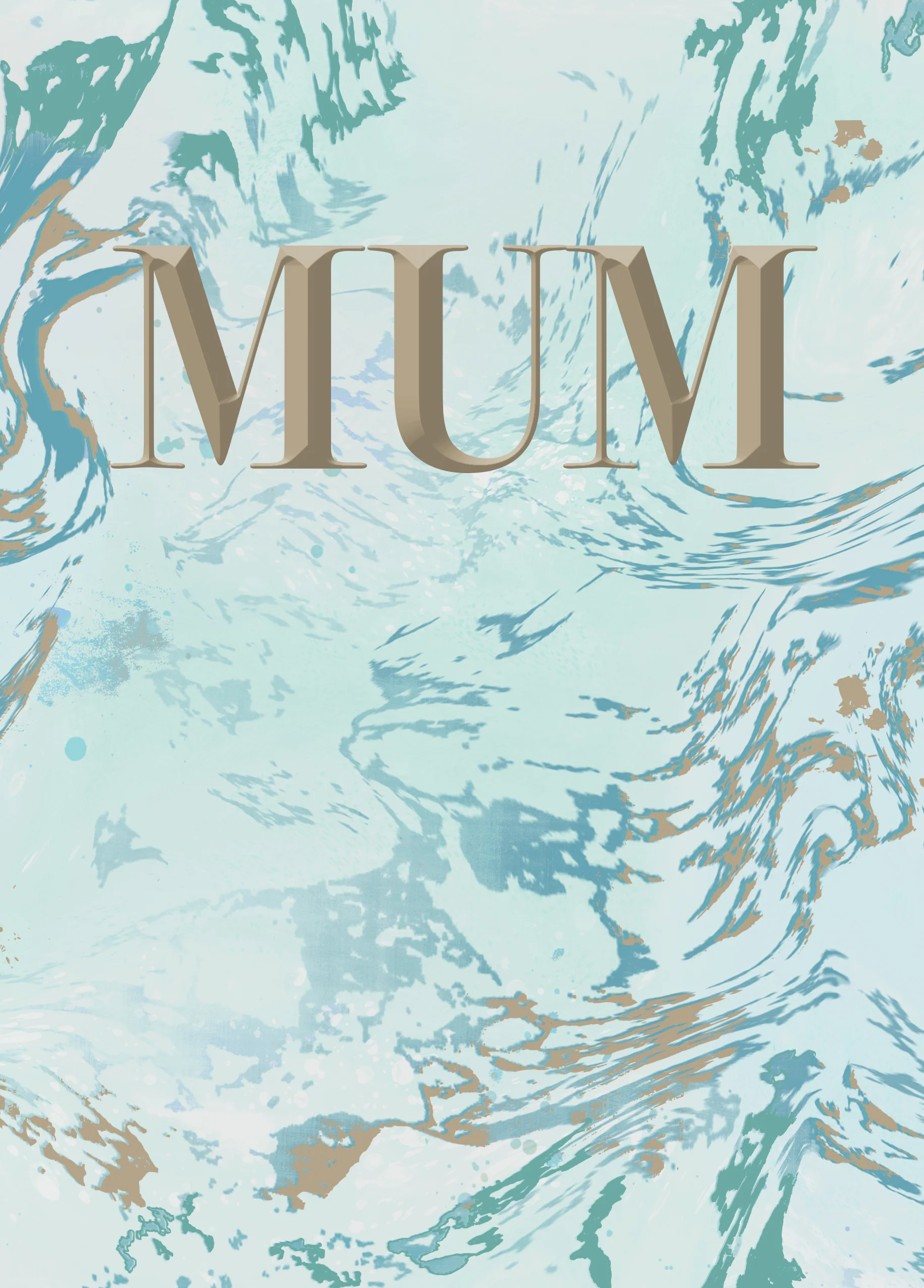 Personalised Marble Pattern Birthday Card For Mum