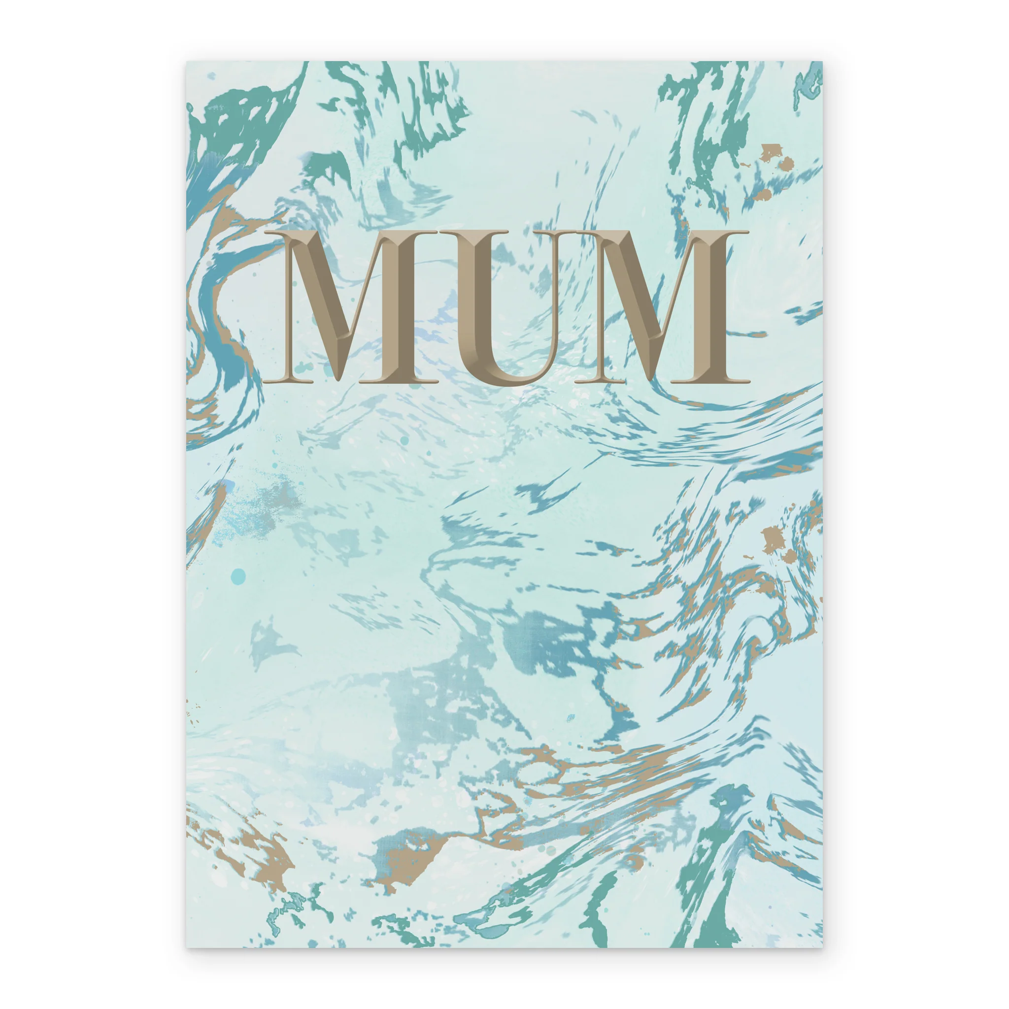 Personalised Marble Pattern Birthday Card For Mum - Image 2