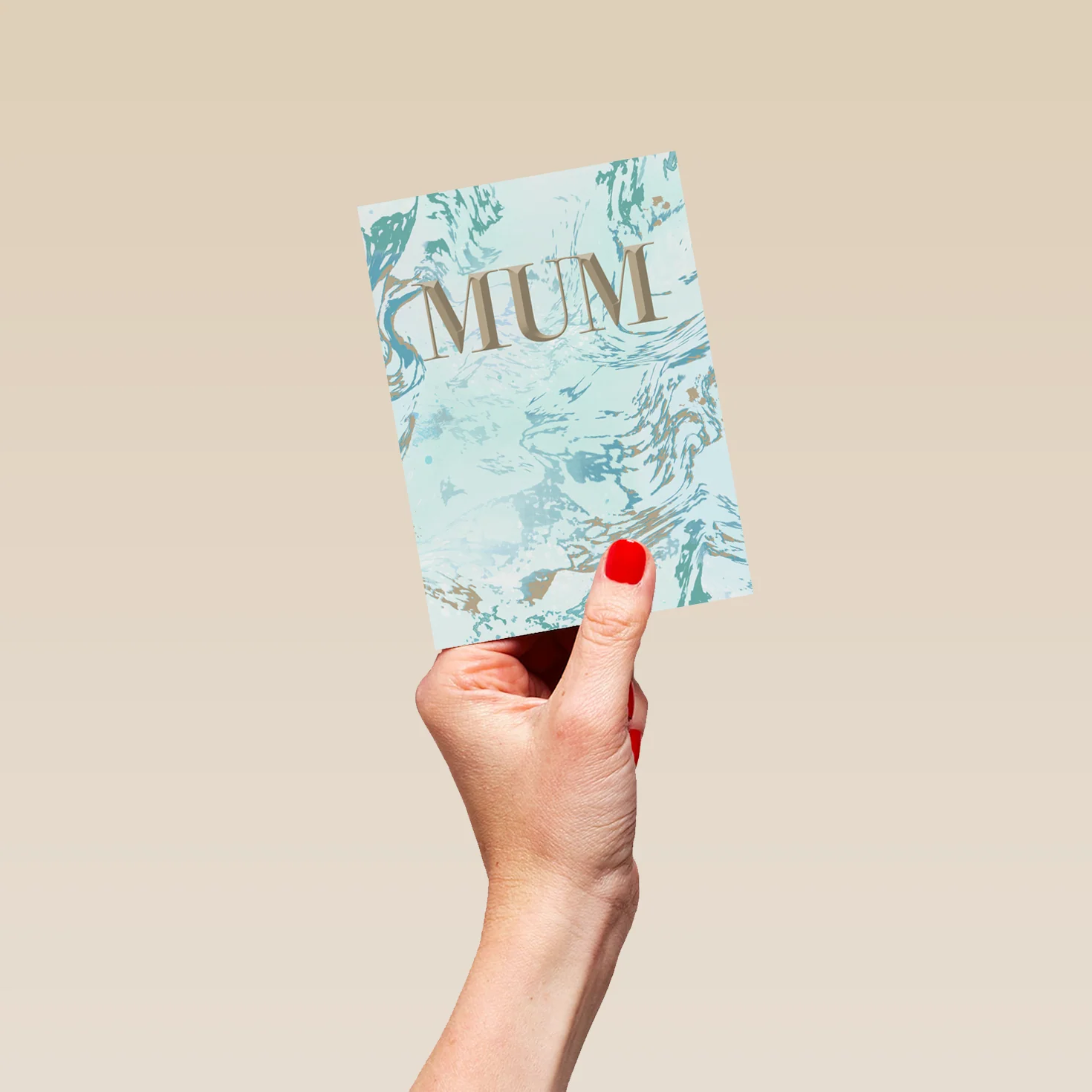 Personalised Marble Pattern Birthday Card For Mum - Image 4