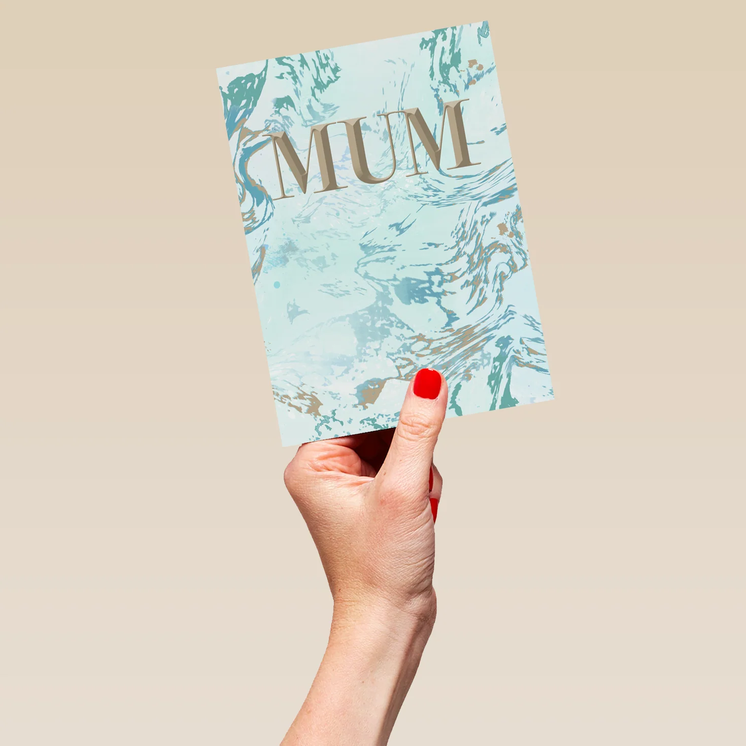 Personalised Marble Pattern Birthday Card For Mum - Image 5