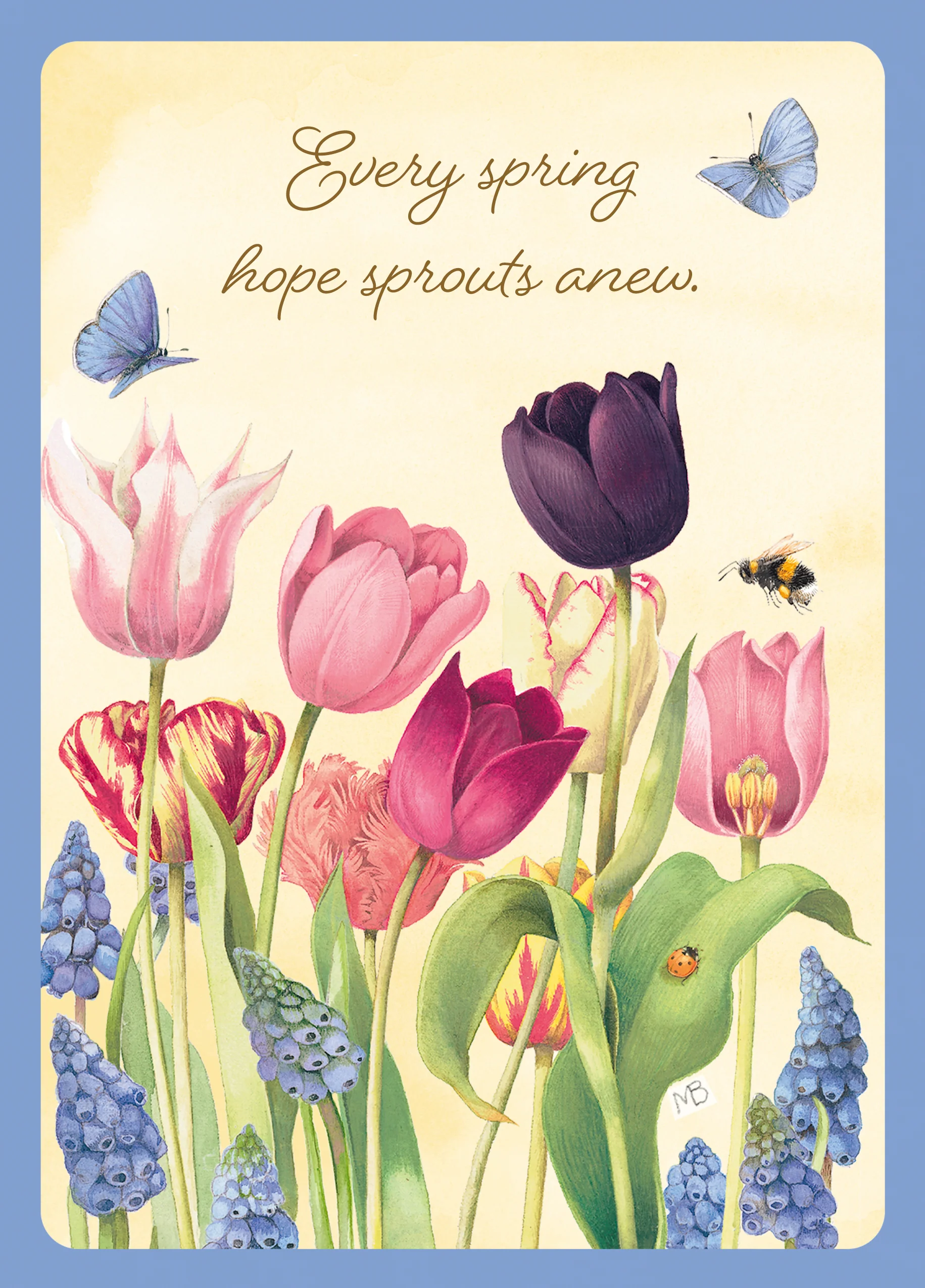 Personalised Marjolein Bastin Illustrated Floral Easter Card