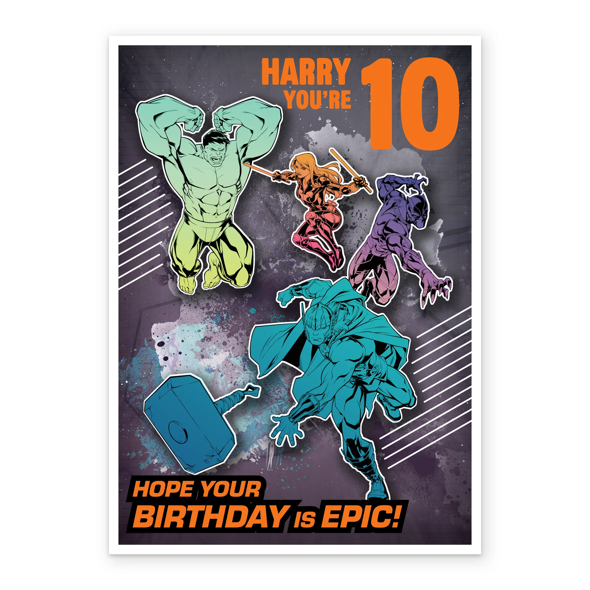 Personalised MARVEL Avengers Age 10th Birthday Card - Image 2