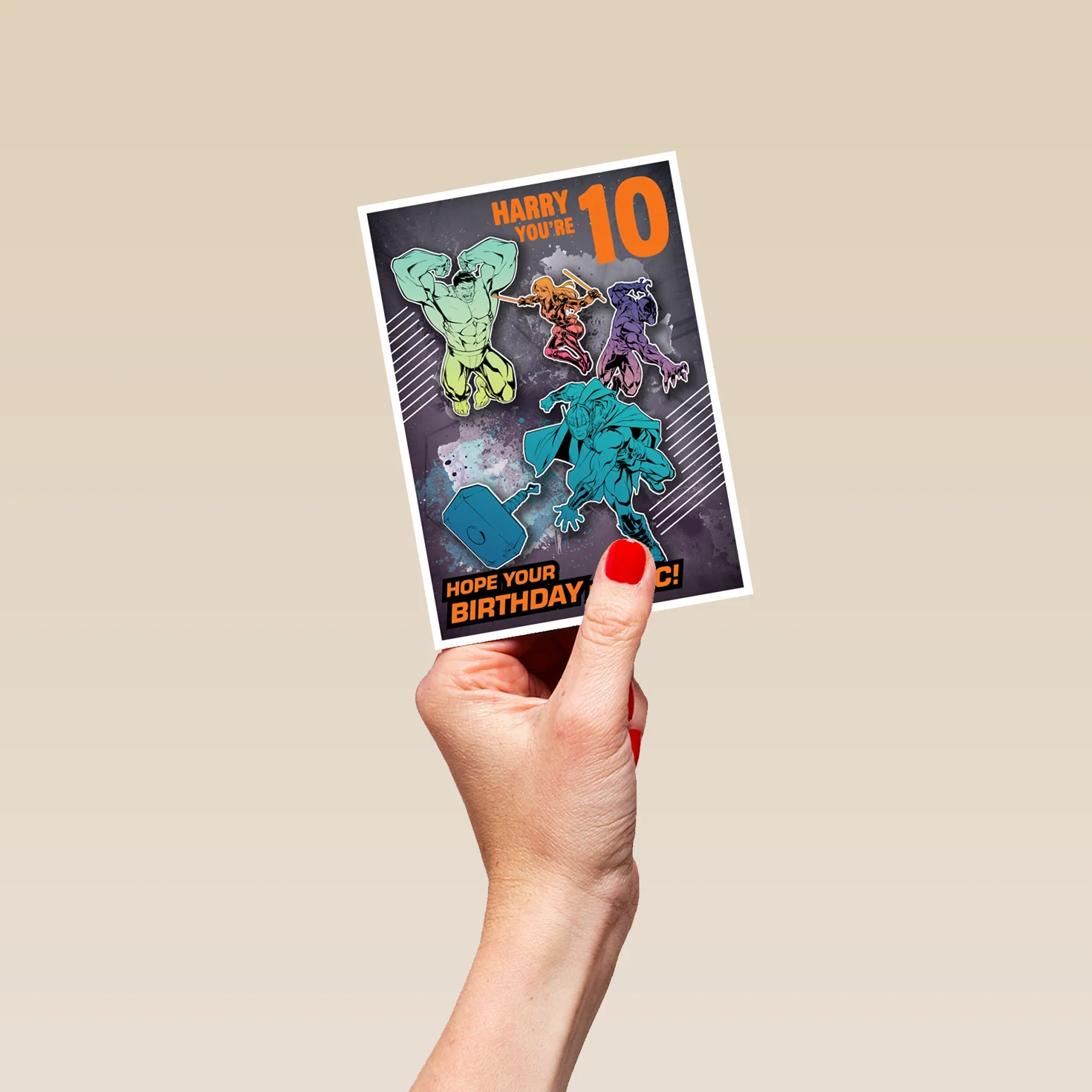 Personalised MARVEL Avengers Age 10th Birthday Card - Image 4