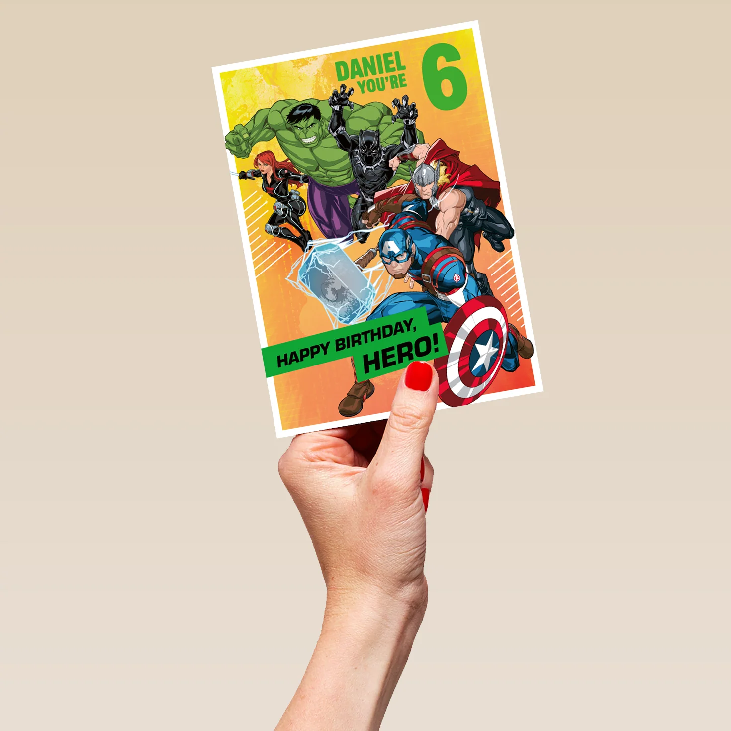 Personalised MARVEL Avengers Age 6th Birthday Card - Image 5