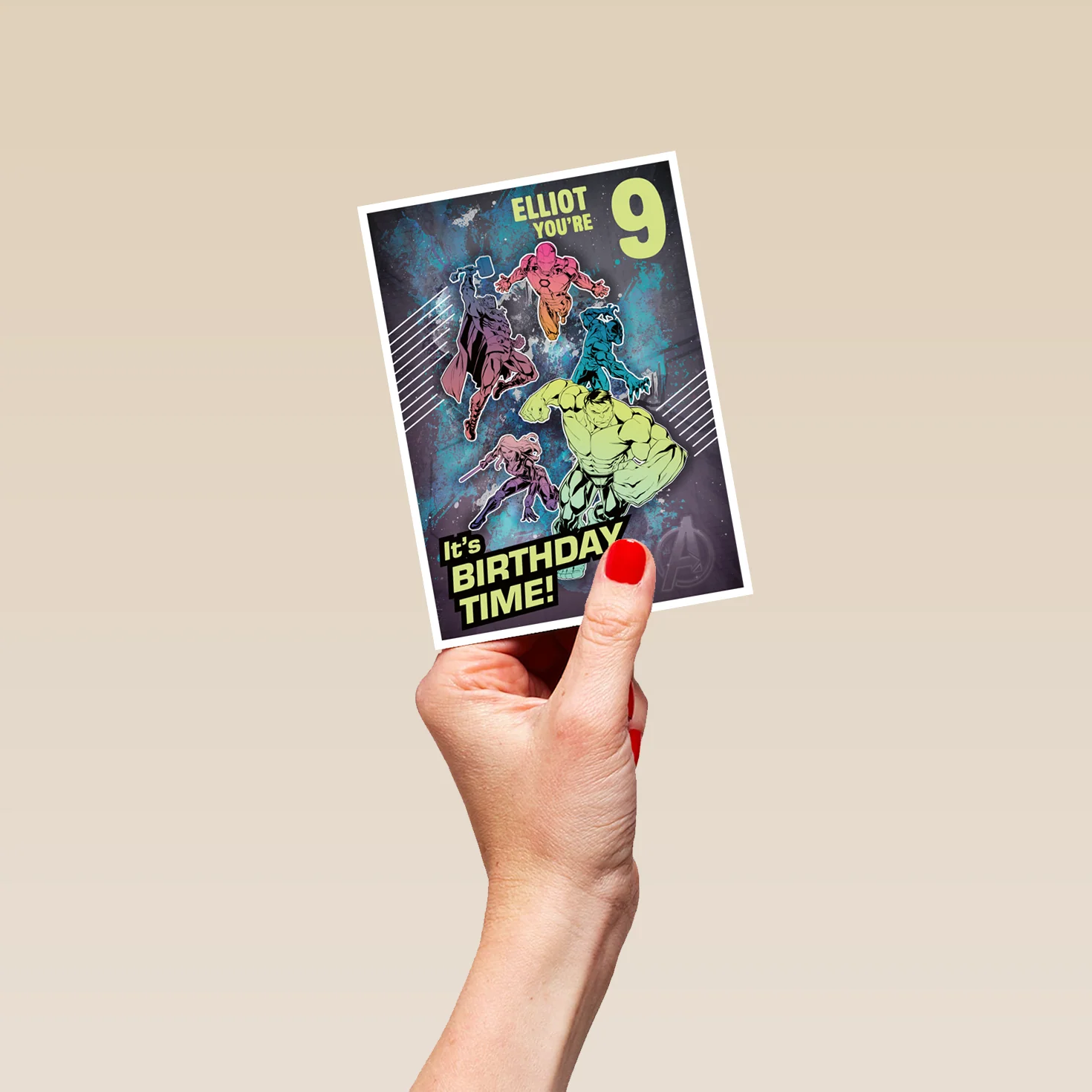 Personalised MARVEL Avengers Age 9th Birthday Card - Image 4