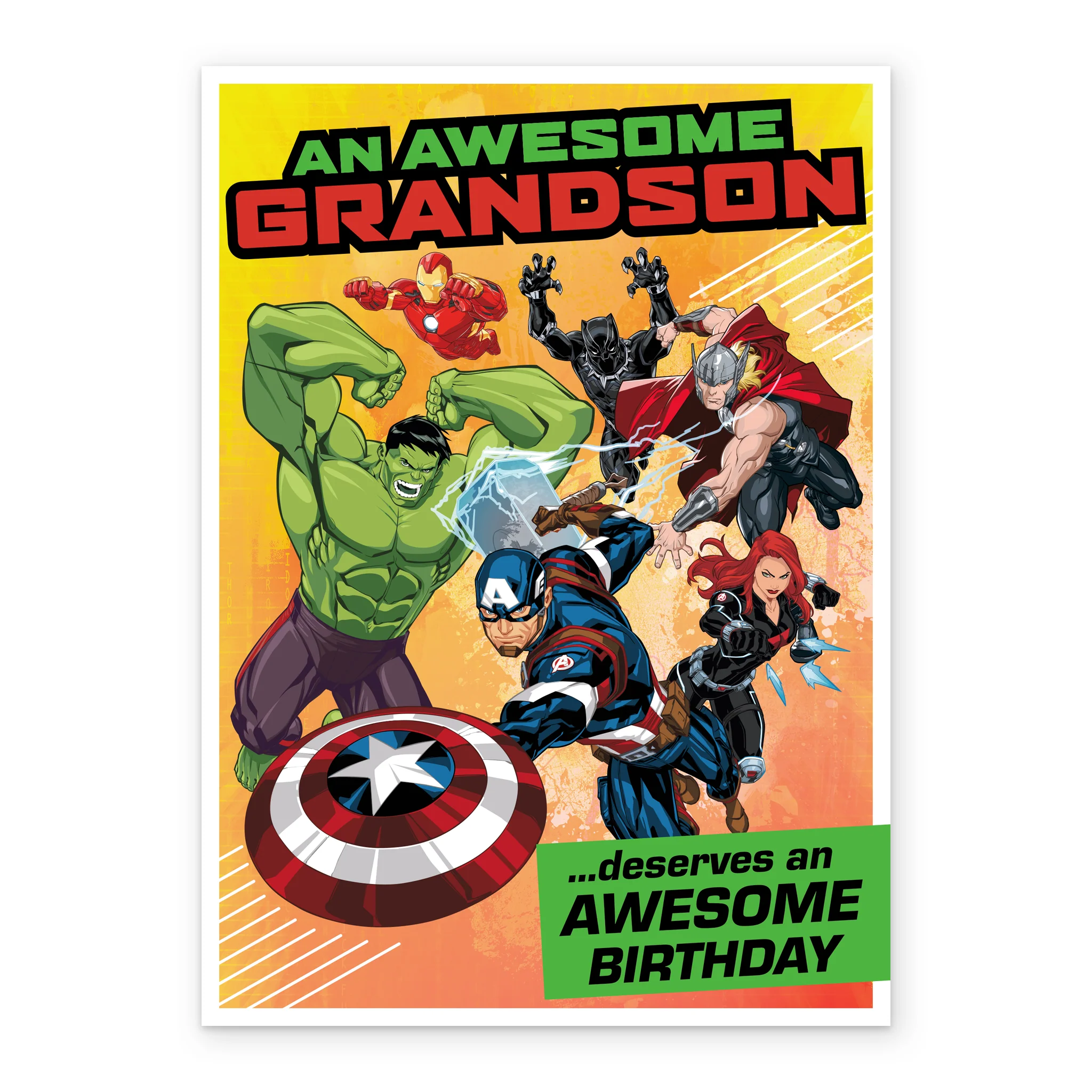 Personalised MARVEL Avengers Birthday Card For Grandson - Image 2