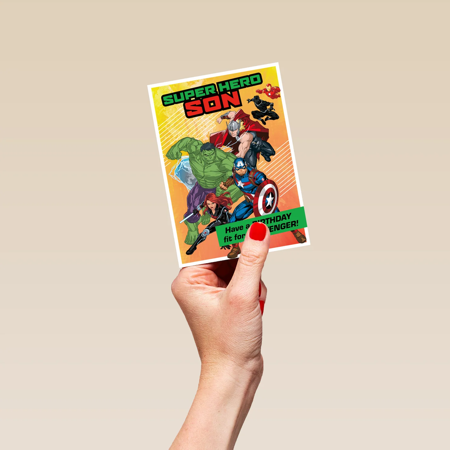 Personalised MARVEL Avengers Birthday Card For Son - Image 4