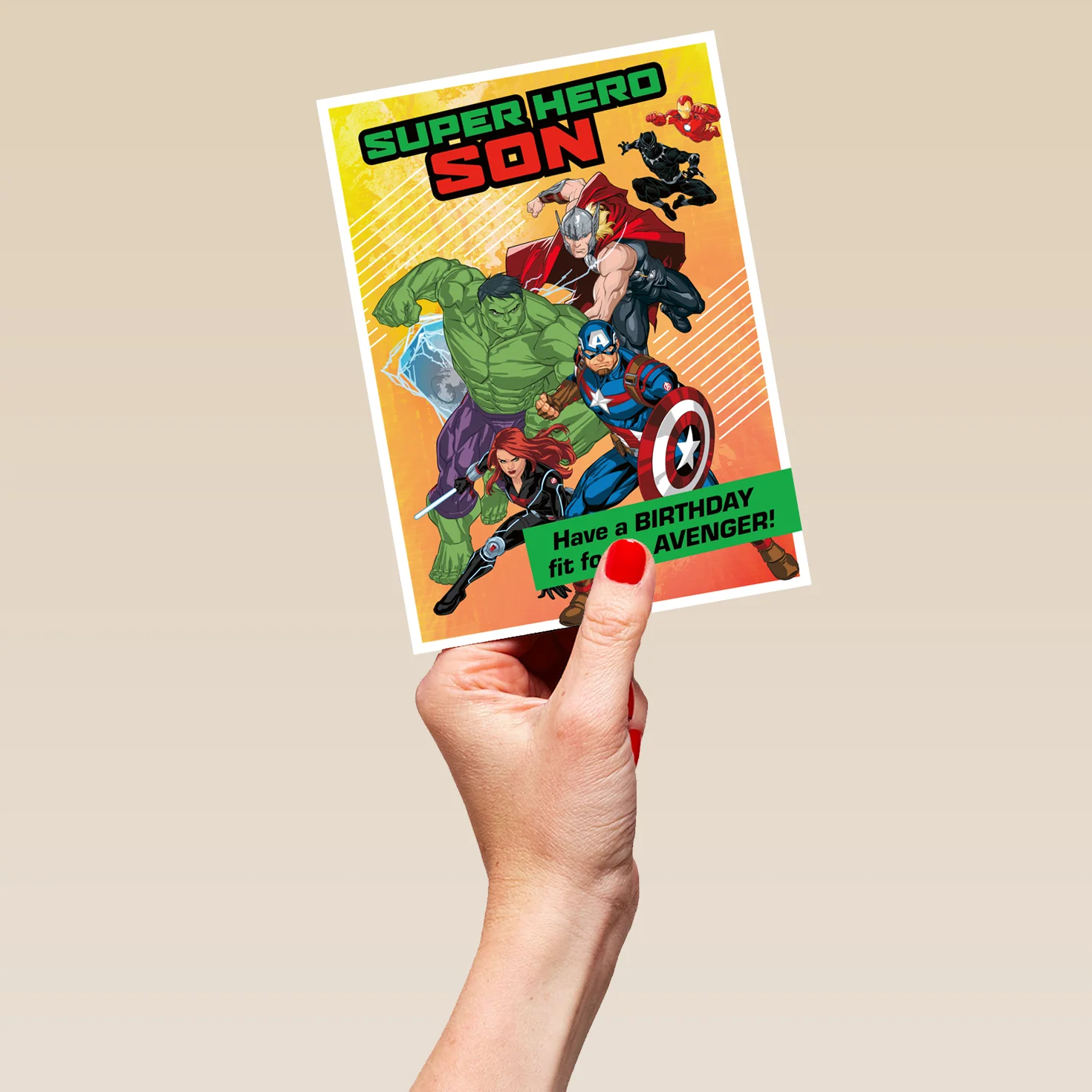 Personalised MARVEL Avengers Birthday Card For Son - Image 5