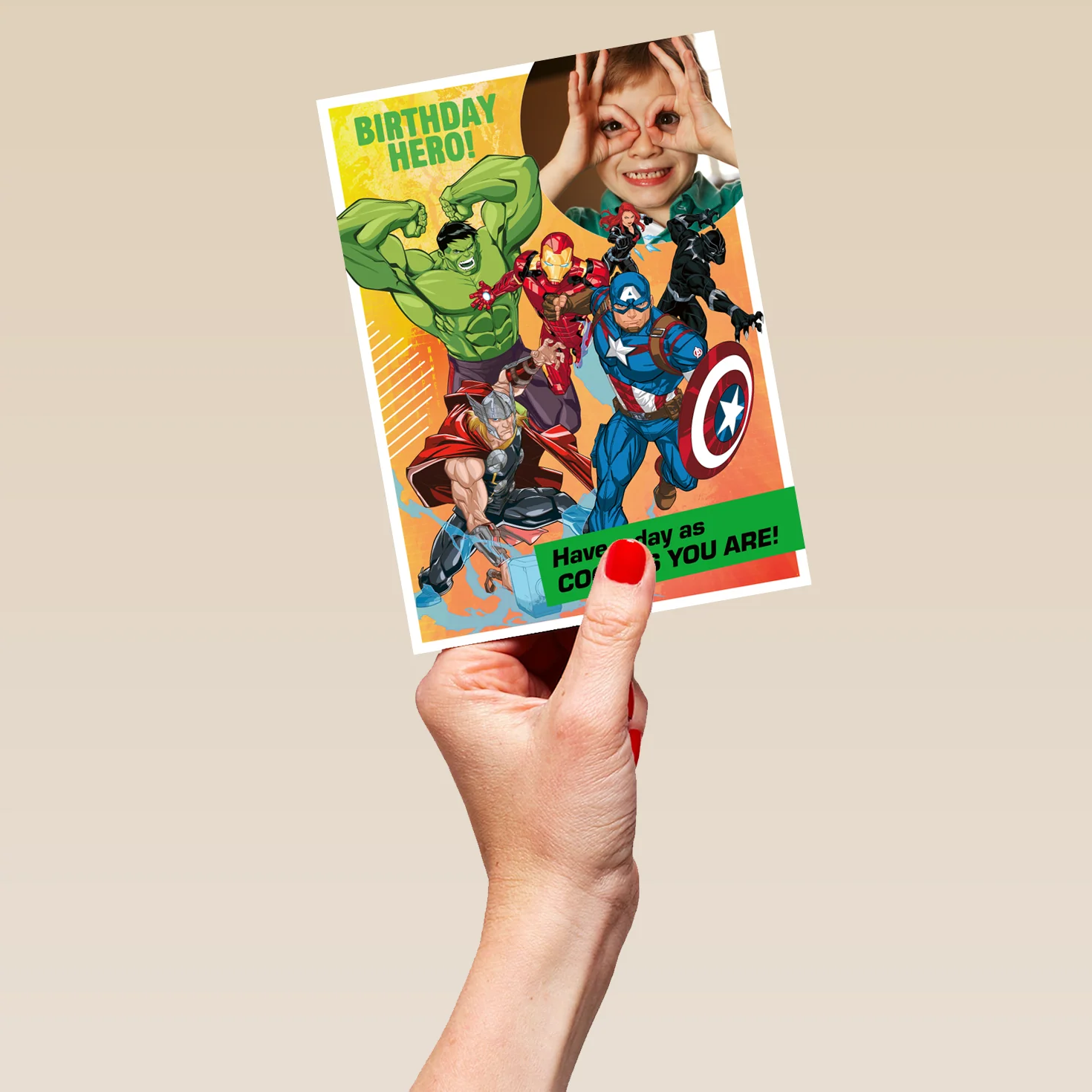 Personalised MARVEL Avengers Hero Photo Upload Birthday Card - Image 5