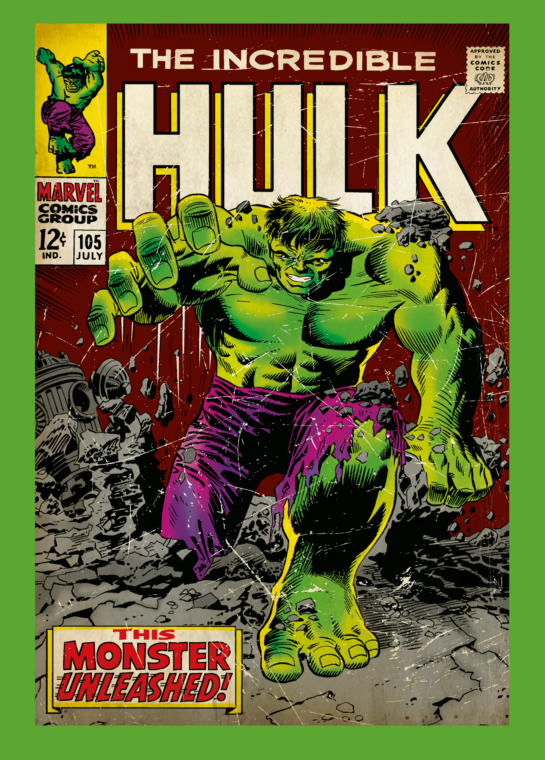 Personalised Marvel Avengers Incredible Hulk Card