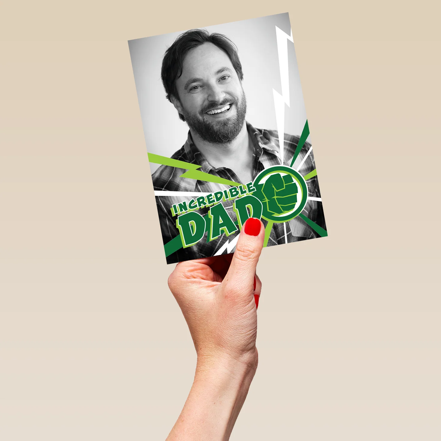 Personalised MARVEL Avengers Photo Father's Day Card for Dad - Image 5