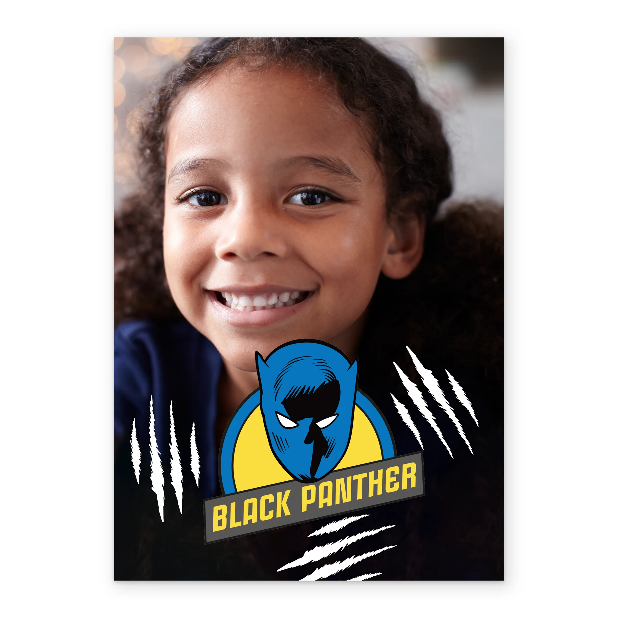 Personalised MARVEL Black Panther Photo Upload Birthday Card - Image 2