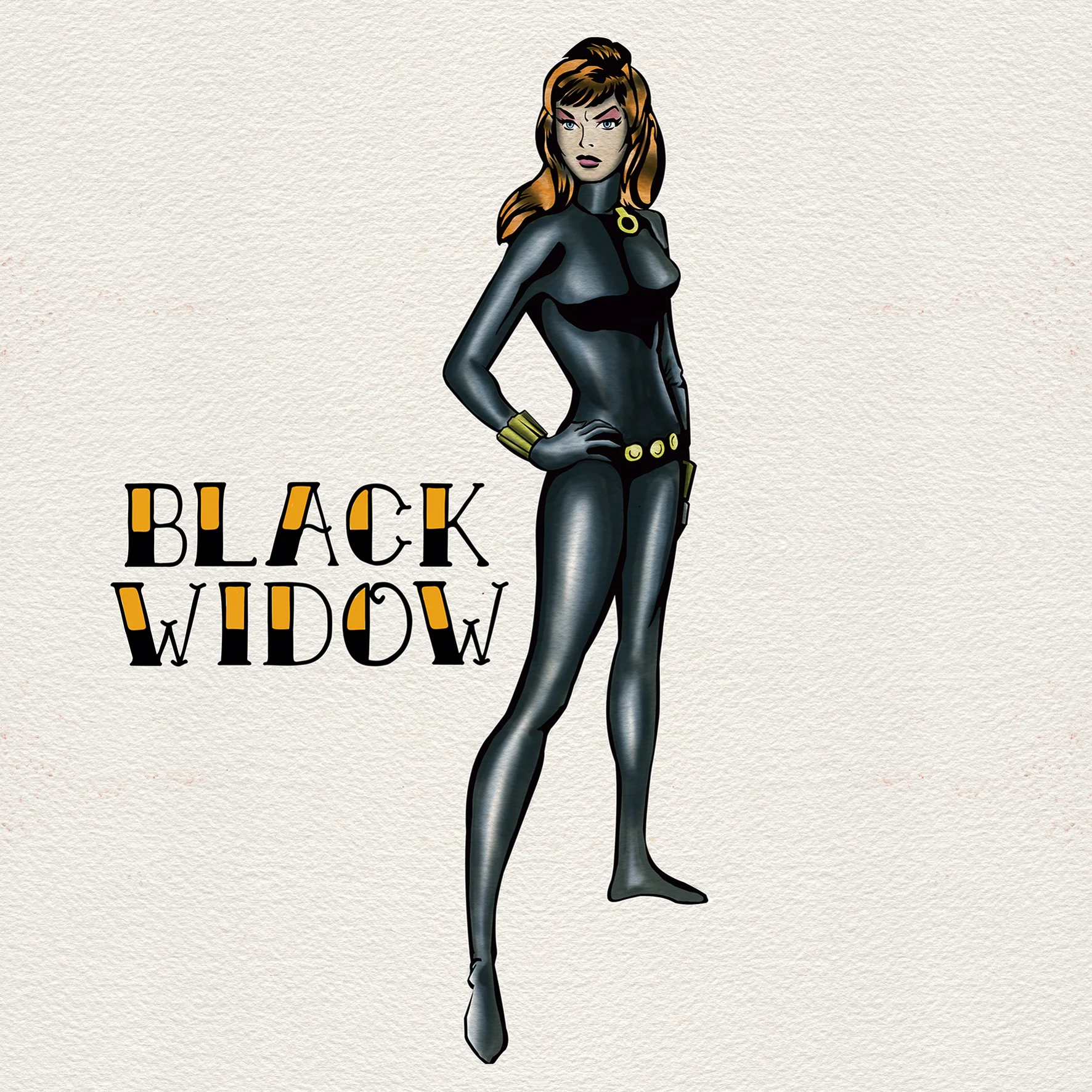 Personalised Marvel Black Widow Hero Birthday Card
